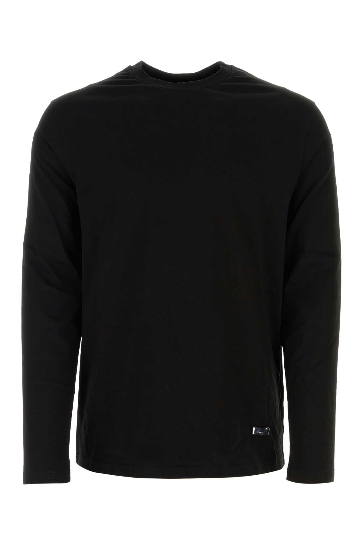 Shop Jil Sander Black Cotton T-shirt In 001