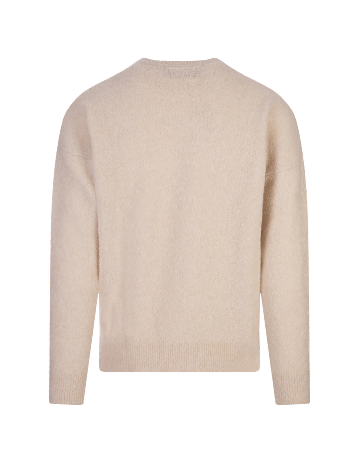 Shop Hugo Boss Relaxed Fit Sweater In Beige Cashmere And Silk In Brown