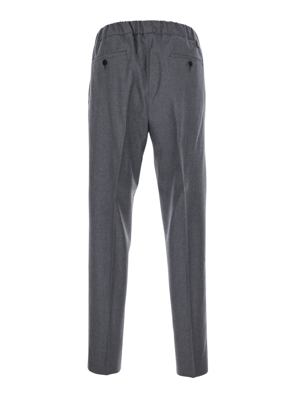 Low Brand Grey Pants With Elastic Waist In Cotton Man In Gray