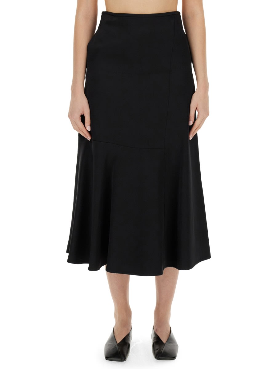 Shop Jil Sander Flared Skirt In Black