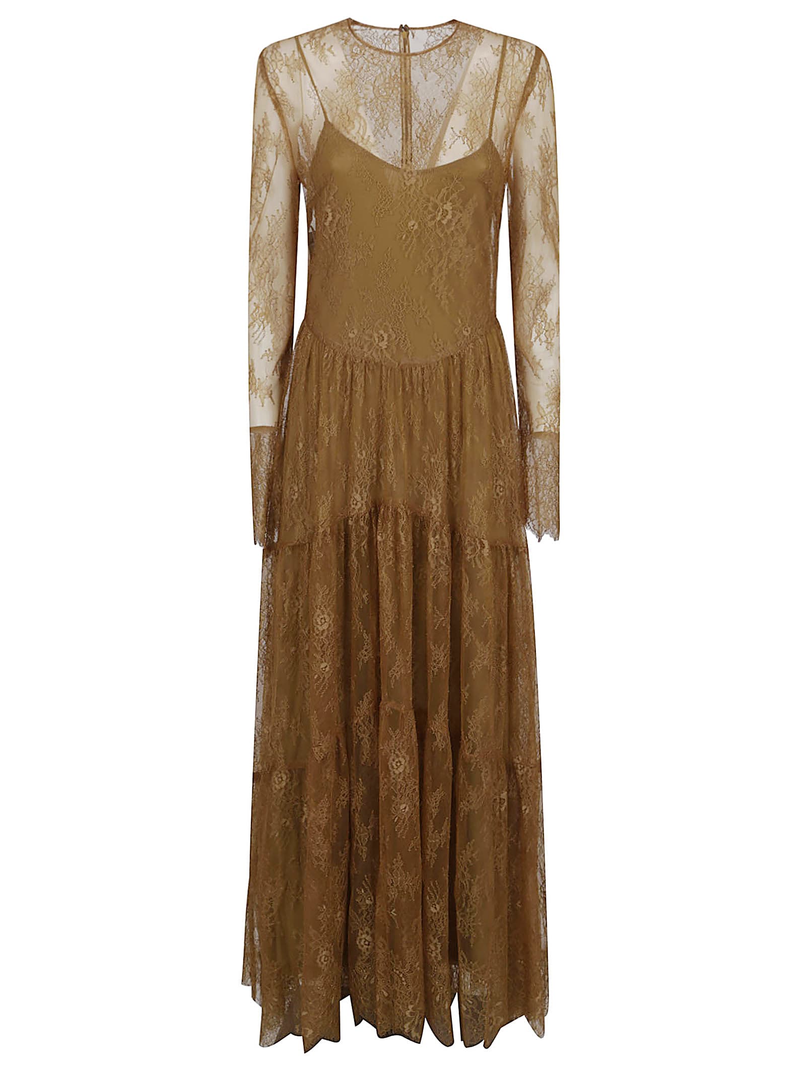Shop Philosophy Di Lorenzo Serafini Dress In Beige