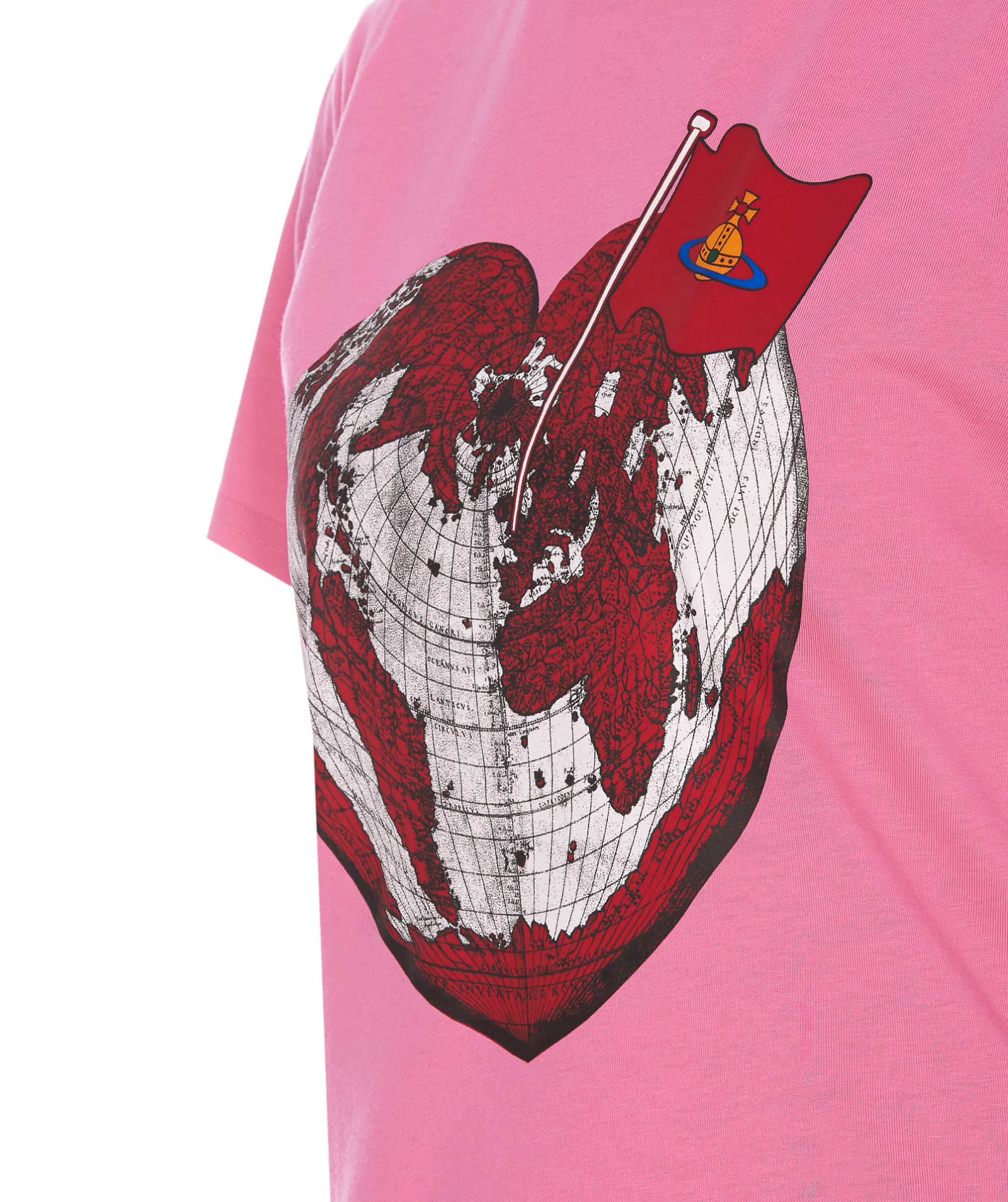 Shop Vivienne Westwood Heart World T-shirt In Pink