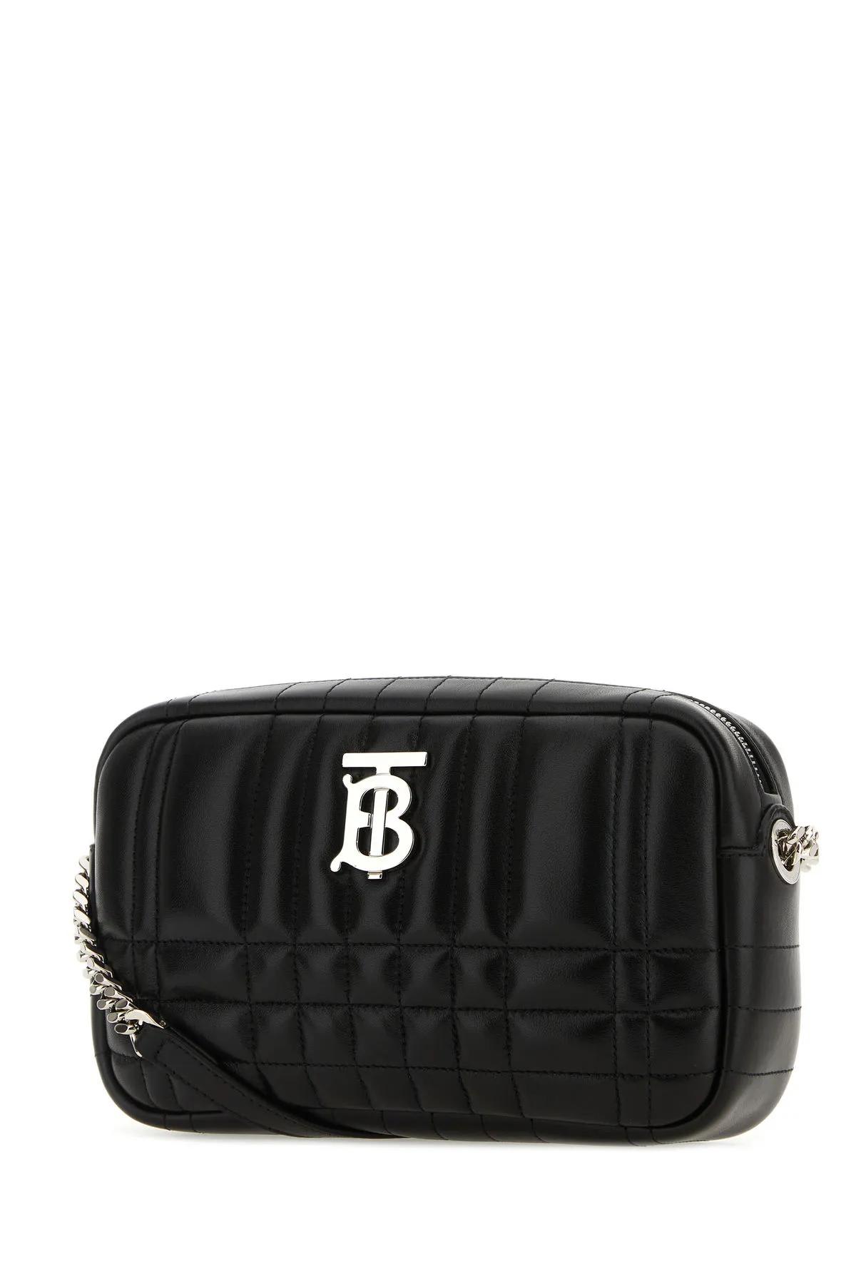 Shop Burberry Black Leather Small Lola Crossbody Bag In Black 2