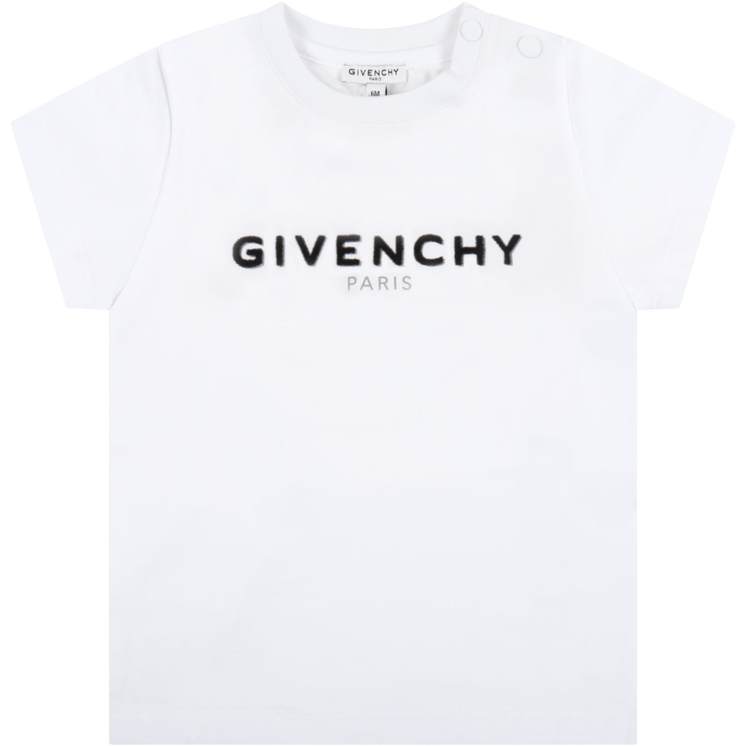 Givenchy White T-shirt For Baby Kids With Logo