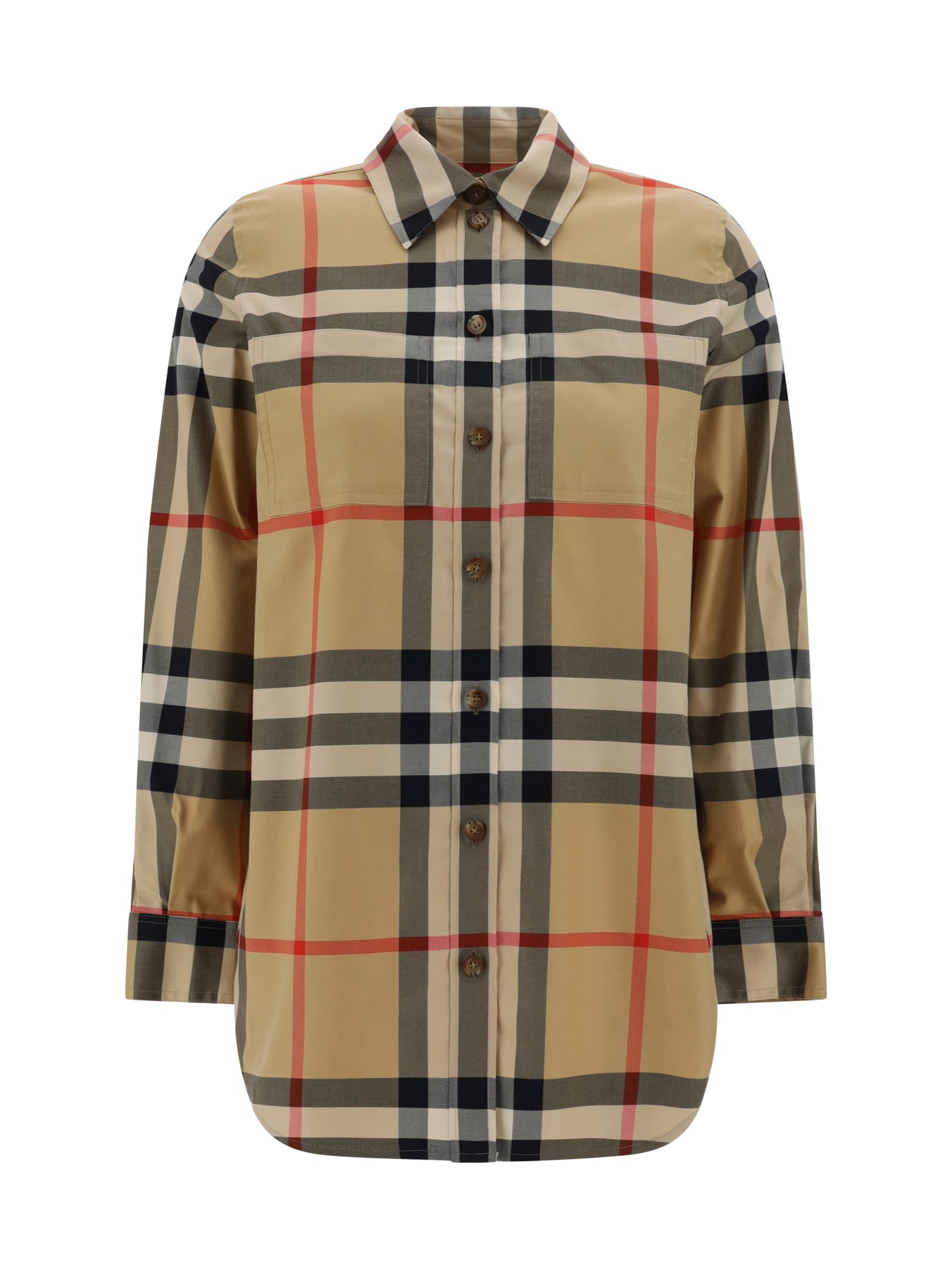 Shop Burberry Paola Shirt In Archive Beige Ip Chk