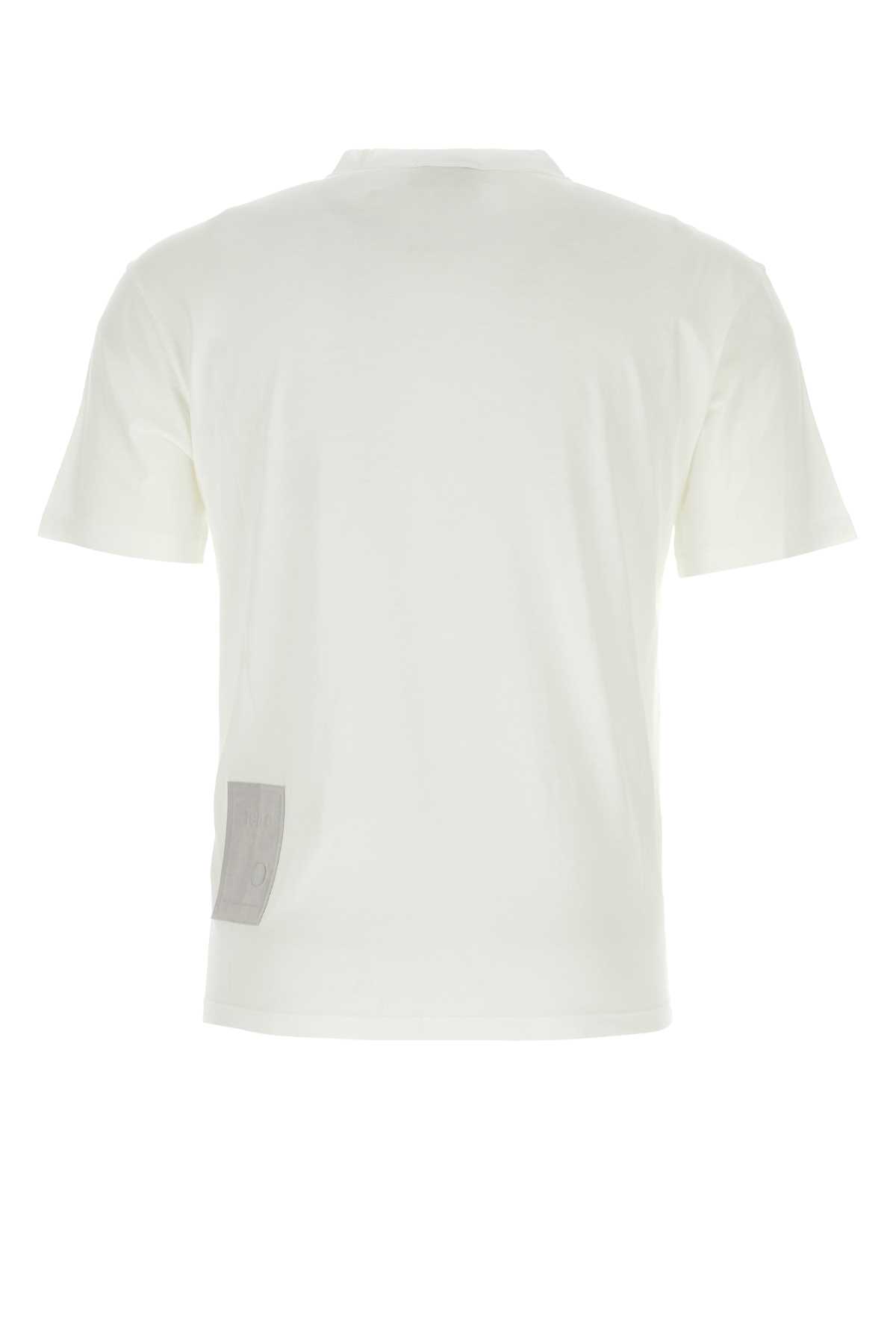 Shop Ten C White Cotton T-shirt In Bianconeve