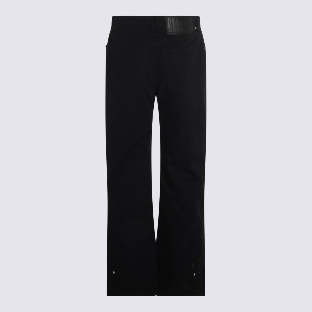 Jean Paul Gaultier Overdyed Upper Panel Denim Trouser In Black