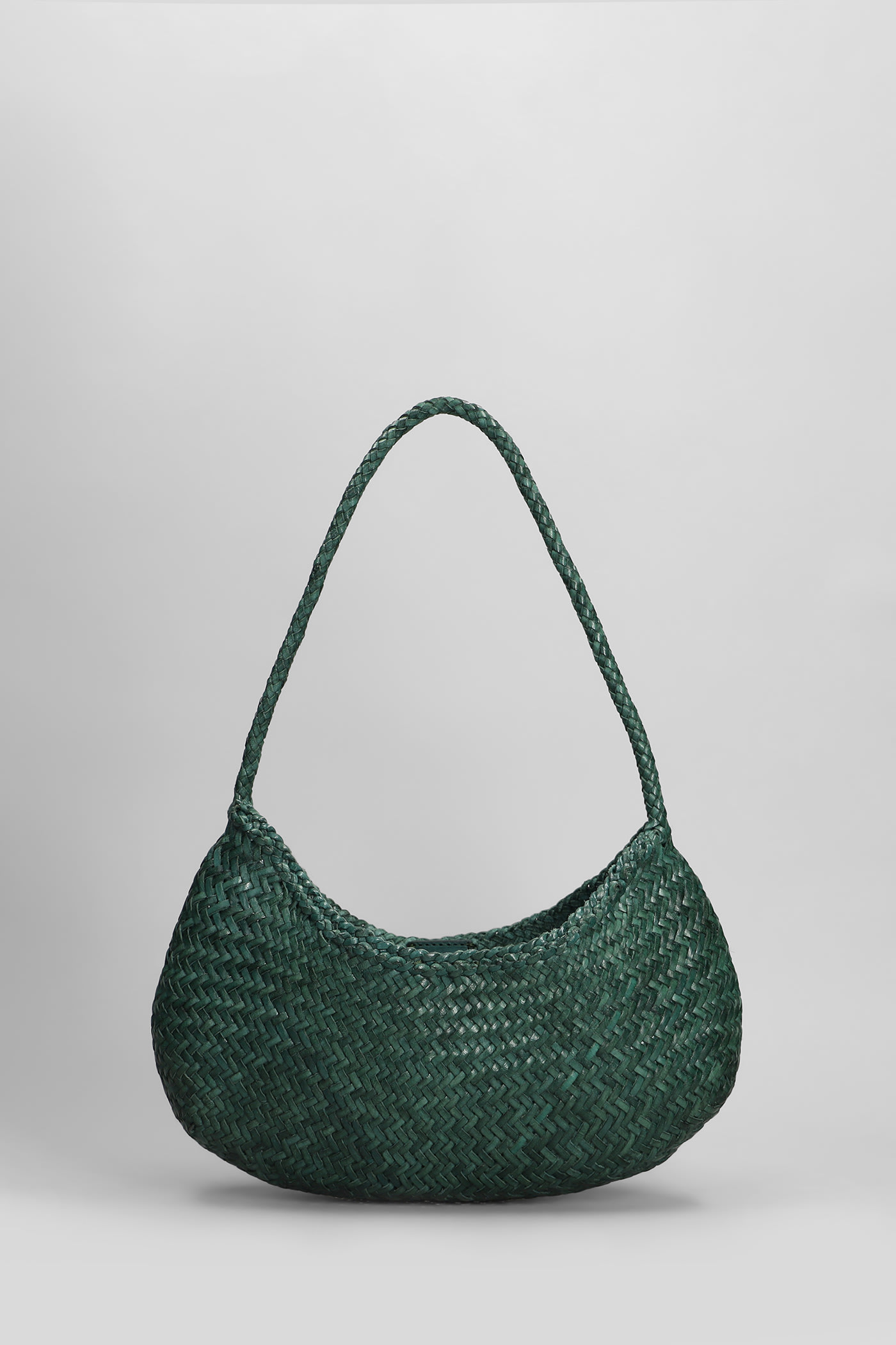 Nova Luna Hand Bag In Green Leather