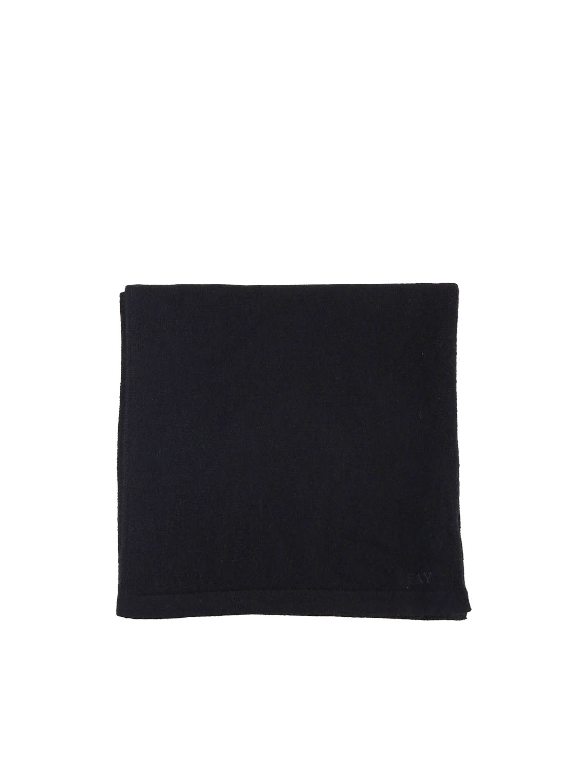 Shop Fay Scarf In Cashmere With Little Logo Sign In Black