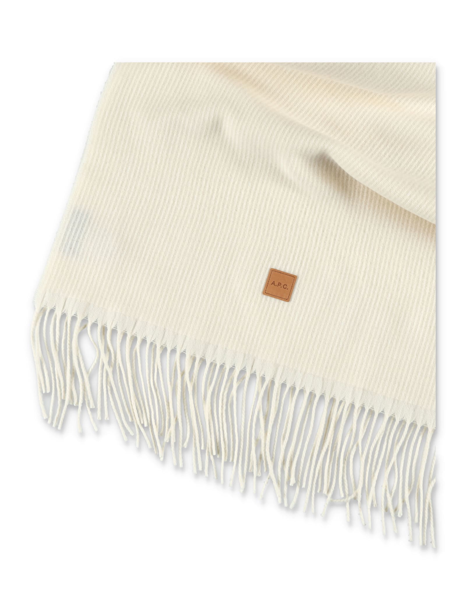 Apc A.p.c. Aria Wool Scarf With Logo In Neutral