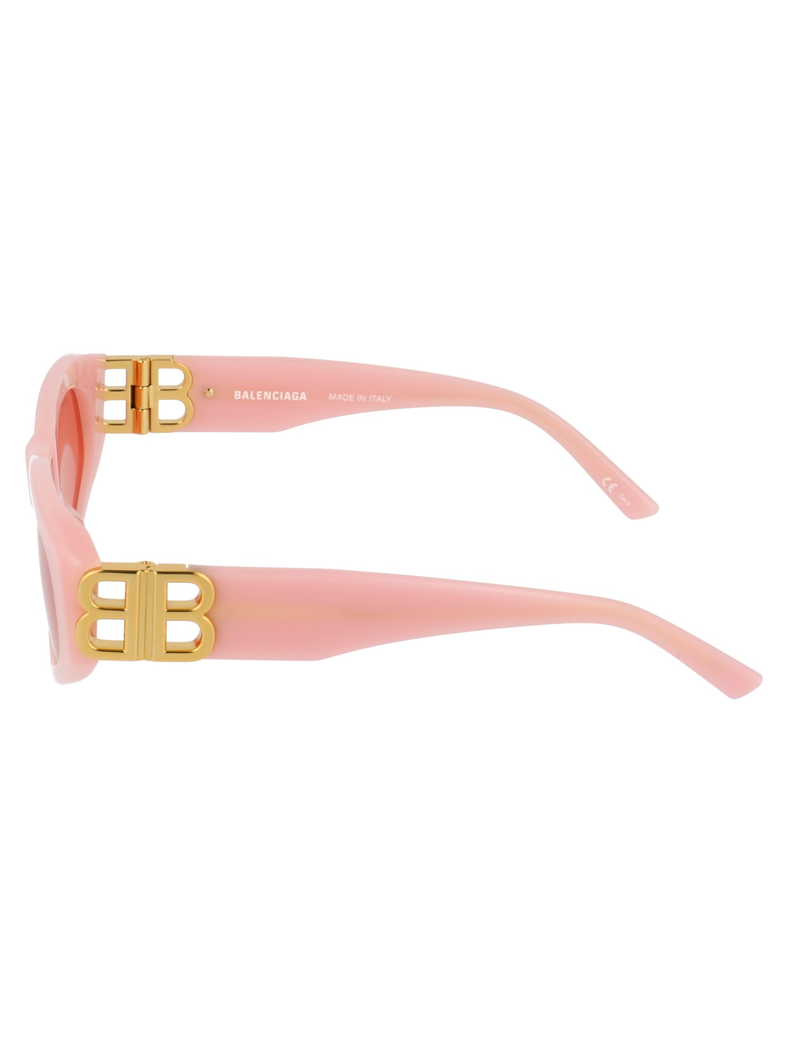 Shop Balenciaga Bb0095s Sunglasses In 003 Pink Gold Red