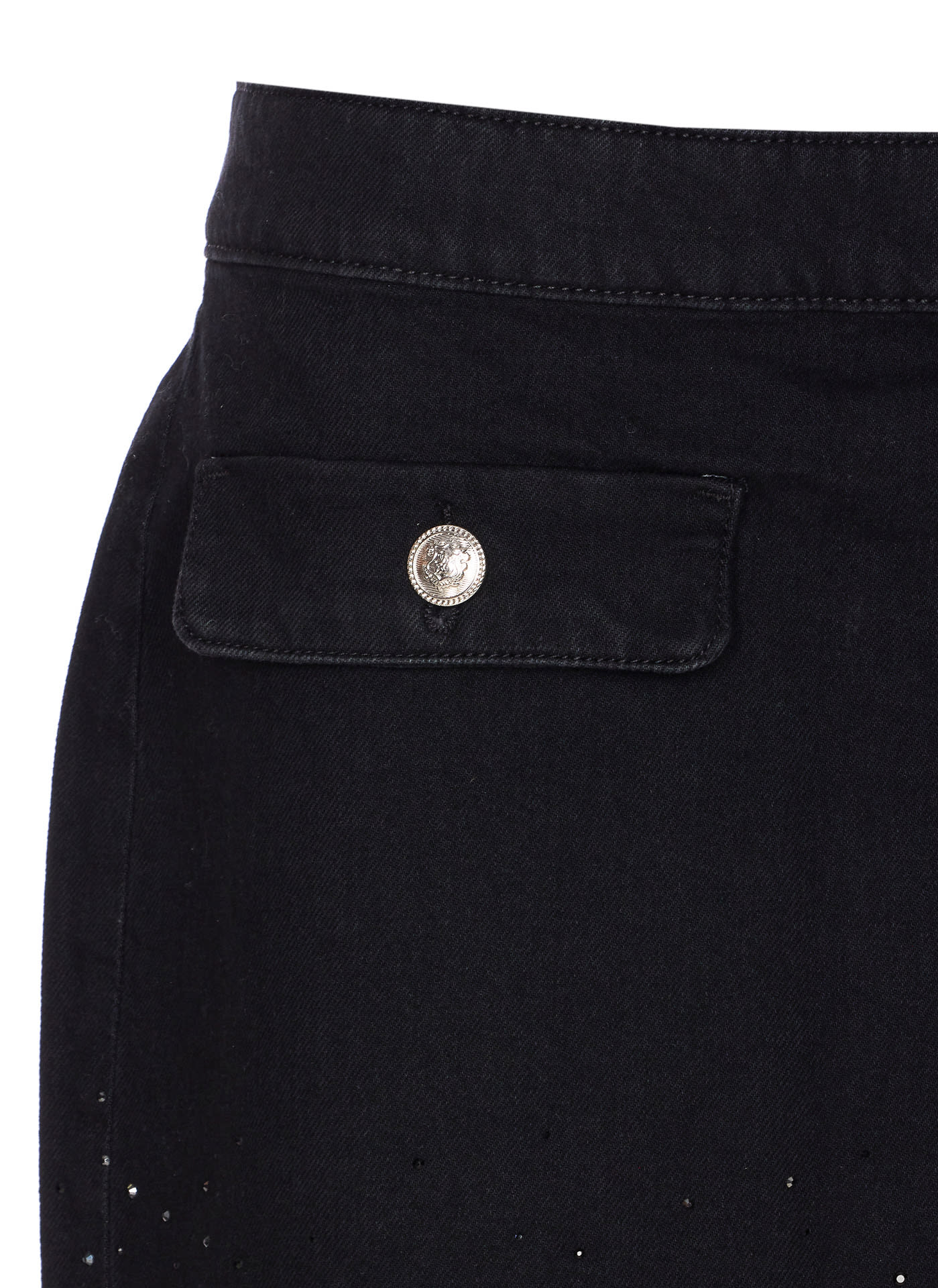 Liu •jo Denim Mini Skirt Liu-jo In Black