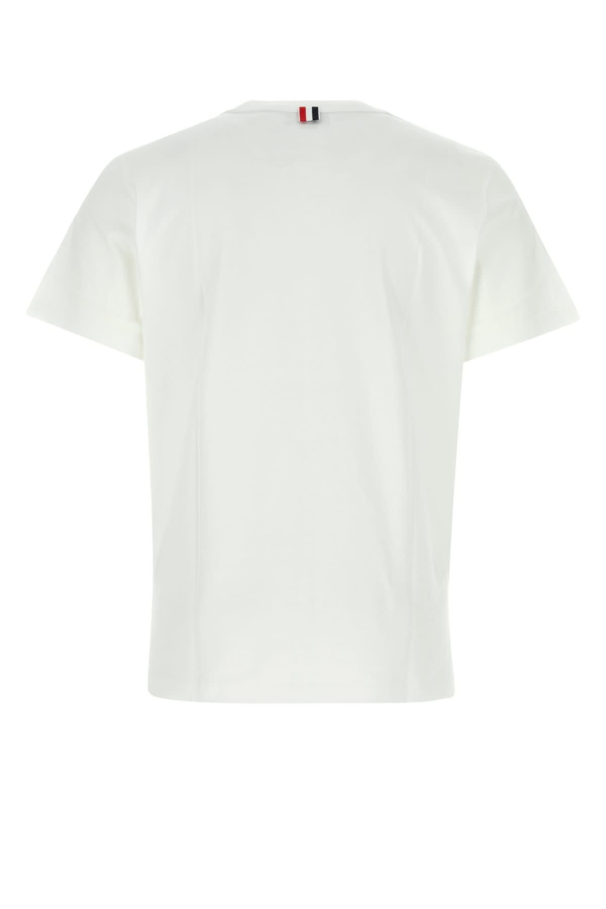 Shop Thom Browne Relaxed Fit Ss Tee W/ Side Slit In Mediu In 100