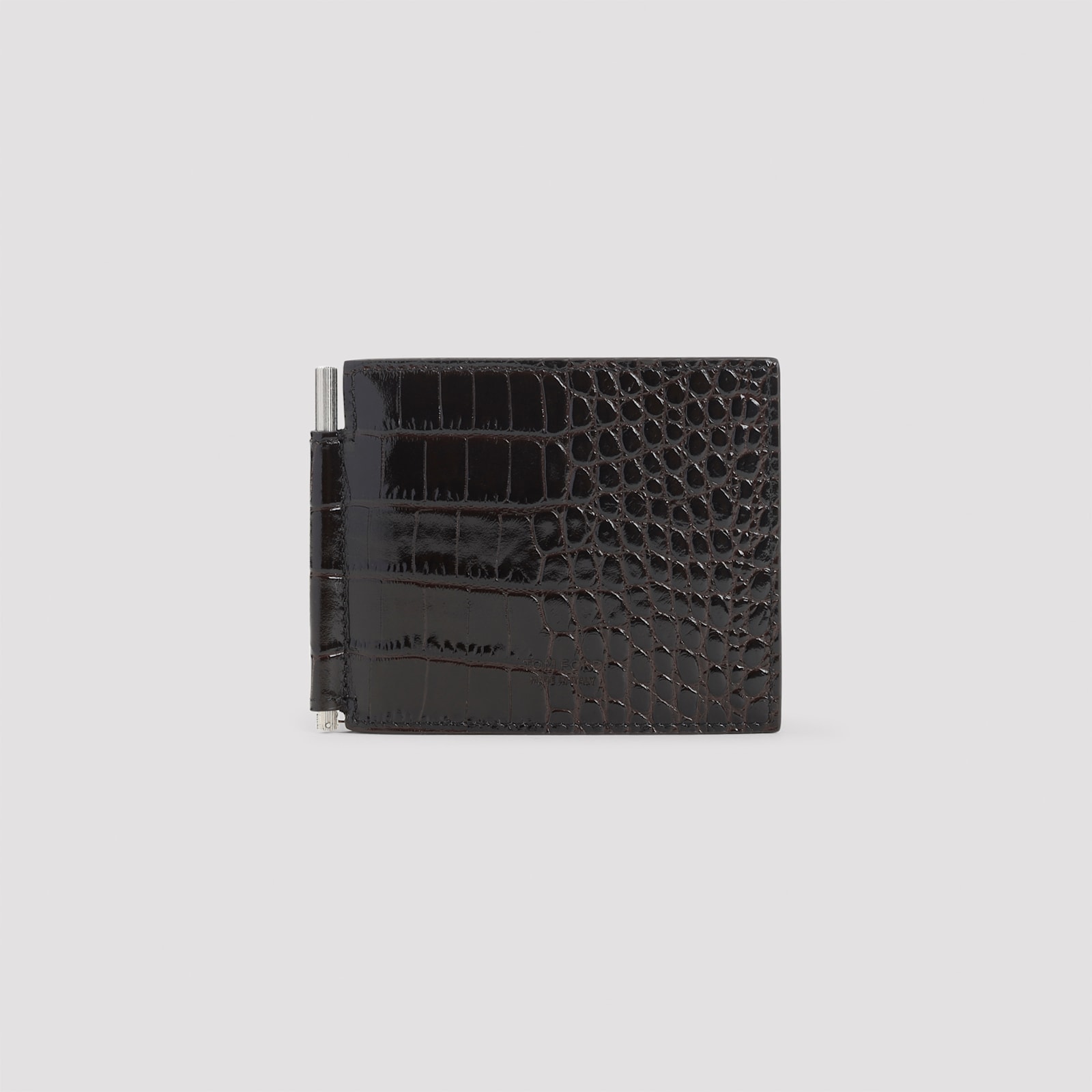 Tom Ford Crocodile-embossed Wallet In Brown