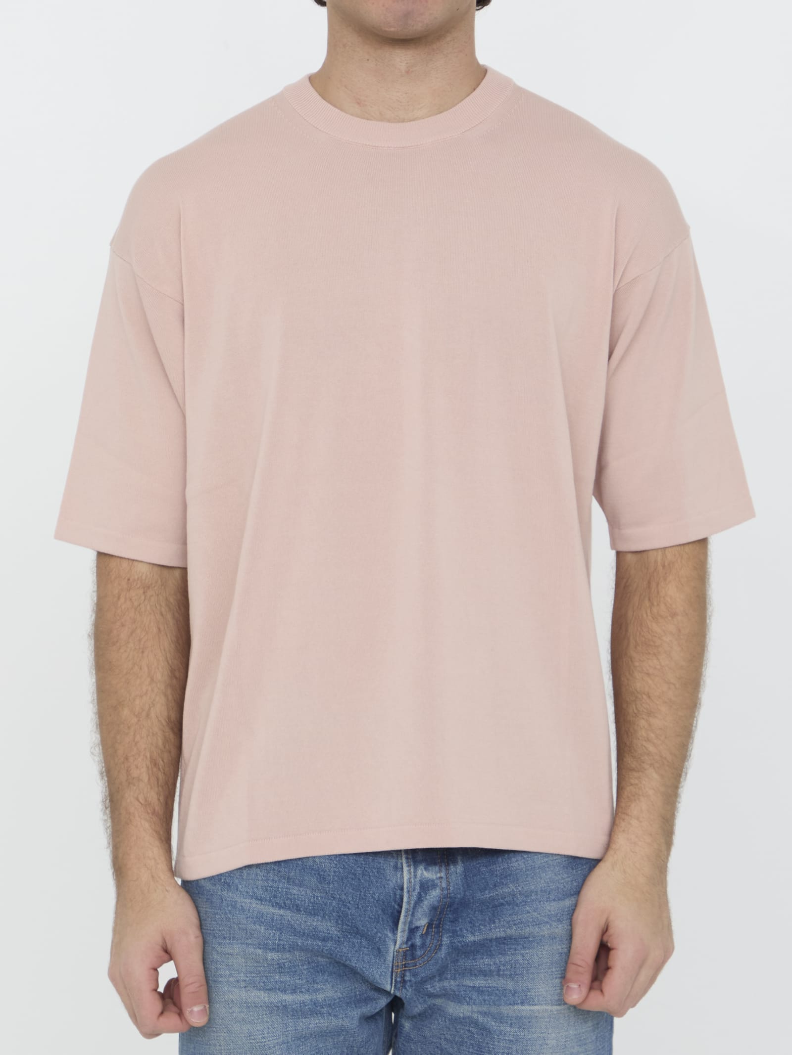 Shop Roberto Collina Cotton T-shirt In Pink