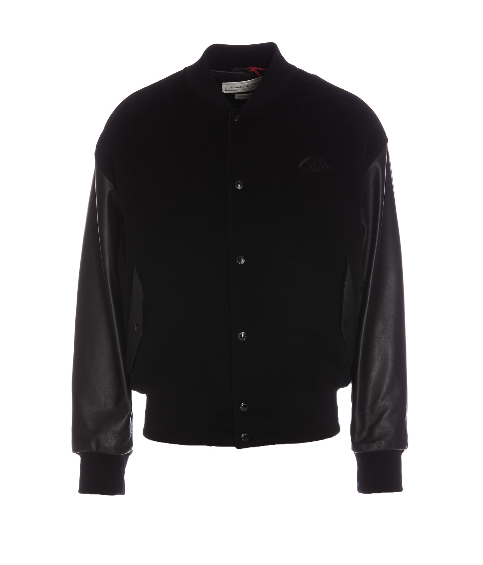 Shop Alexander Mcqueen Hybrid Bomber Jacket In Black
