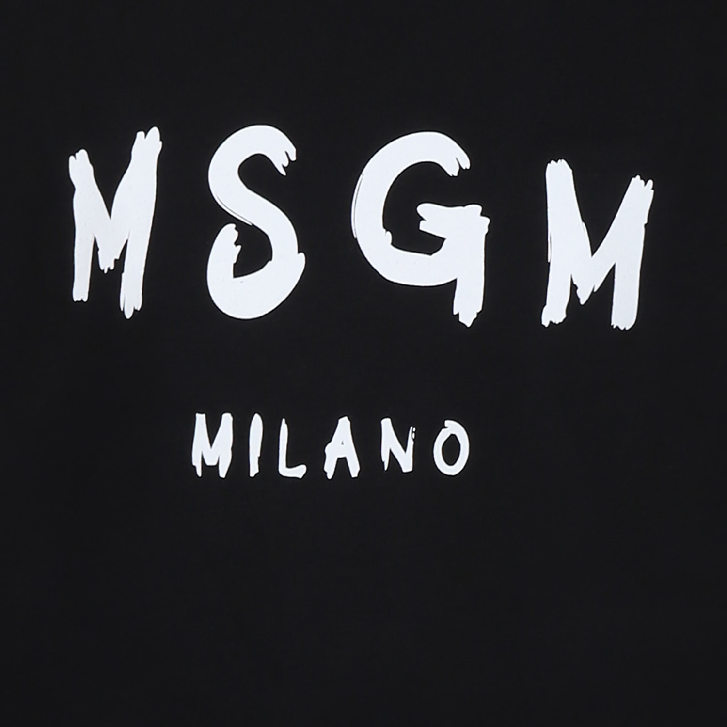 Shop Msgm Black T-shirt For Kids With Logo