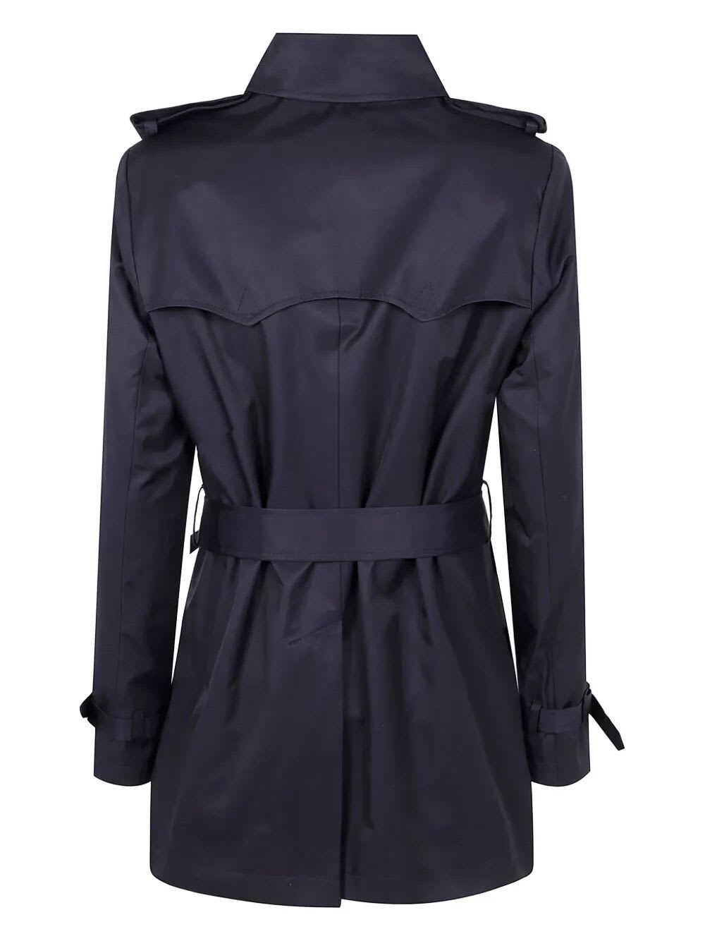 Shop Ralph Lauren Double Breast Belt Tr 30 Lined Coat In Dark Navy