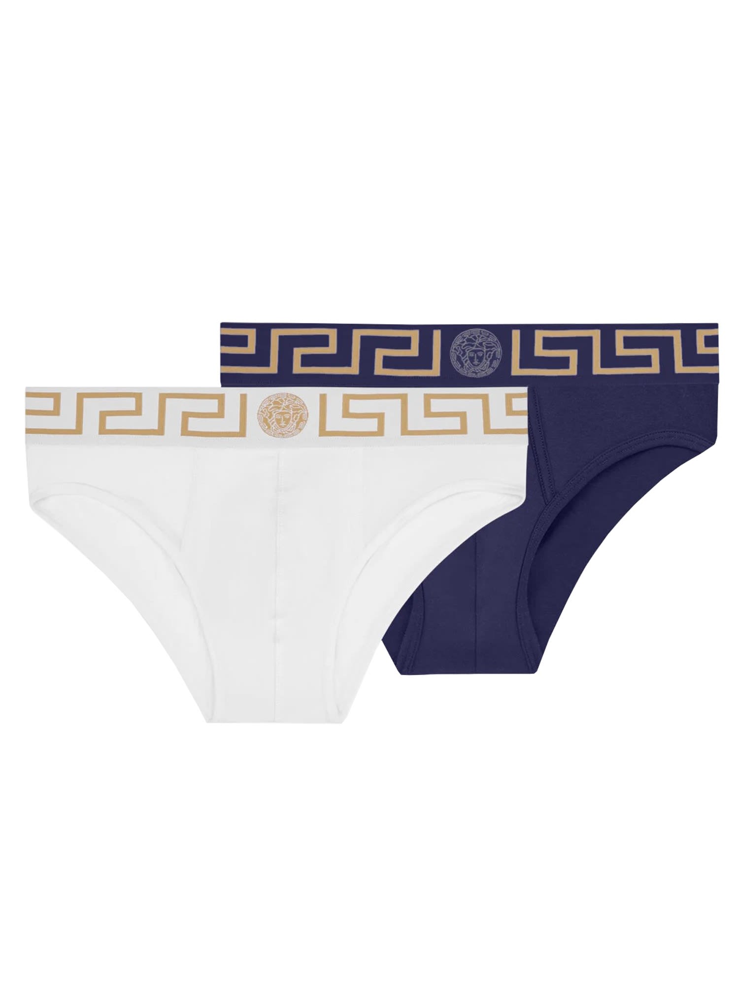 Versace Pack Of Two Briefs With Greek