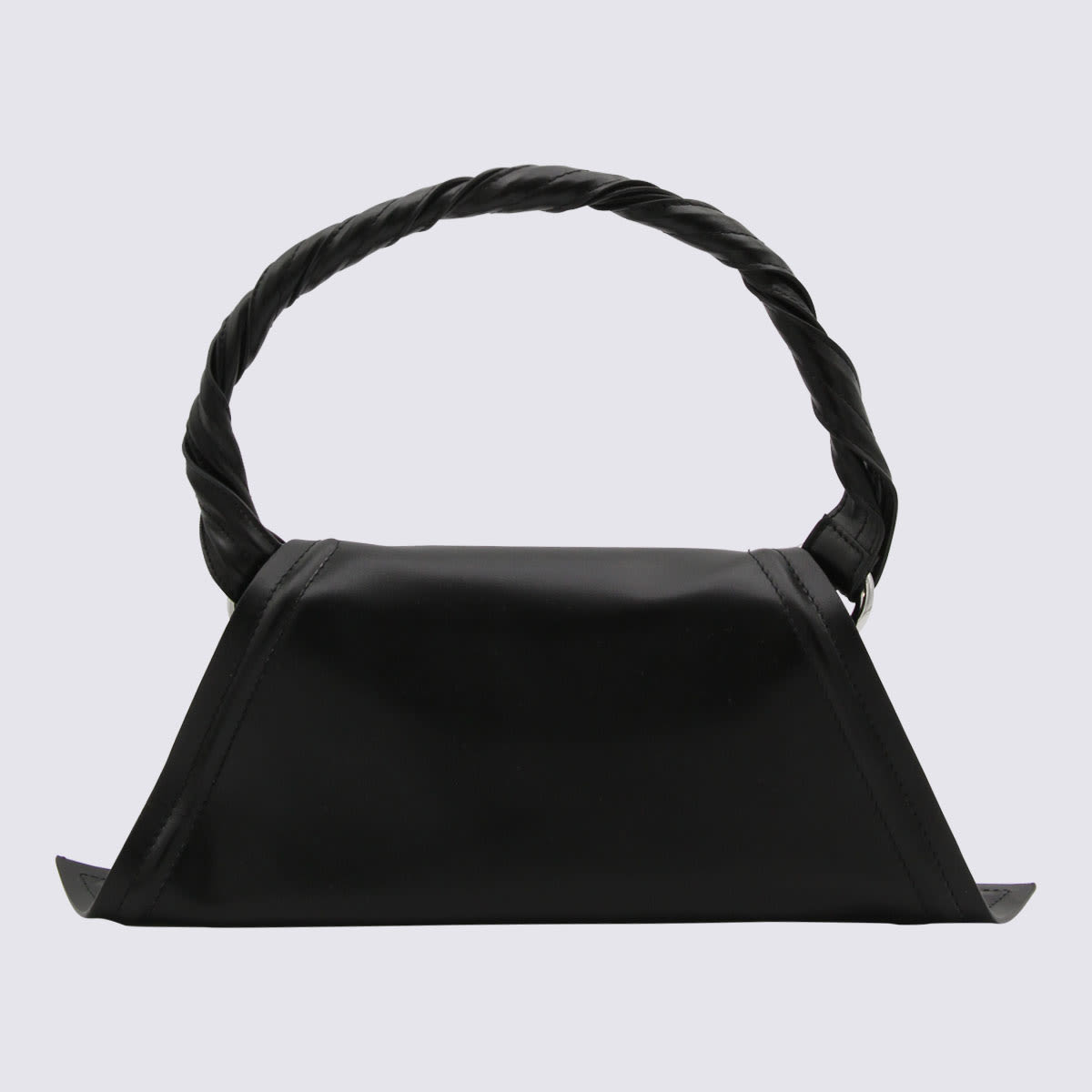 Shop Y/project Black Leather Shoulder Bag