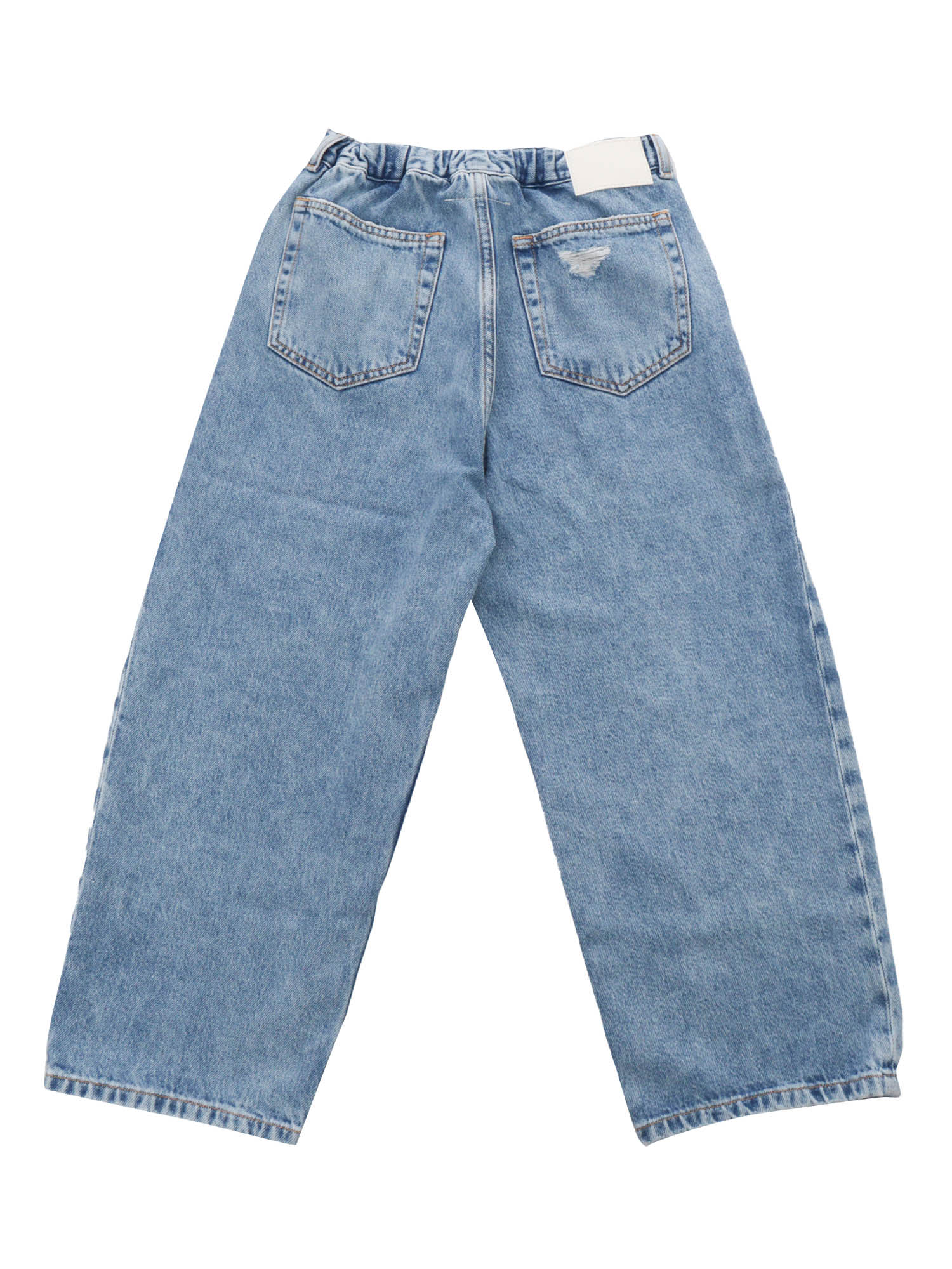 Shop Mm6 Maison Margiela High-waisted Baggy Jeans In Blue
