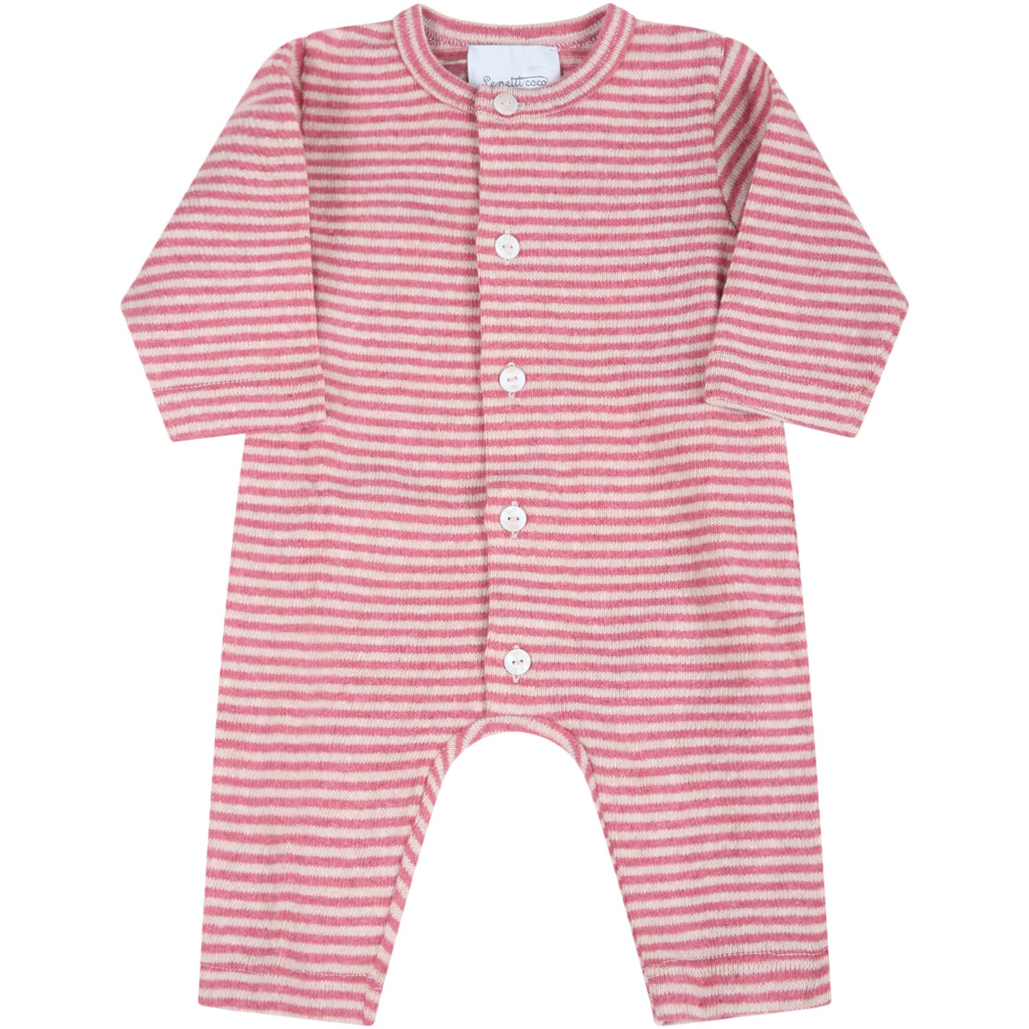 Le Petit Coco Multicolor Jumpsuit For Baby Girl With Logo