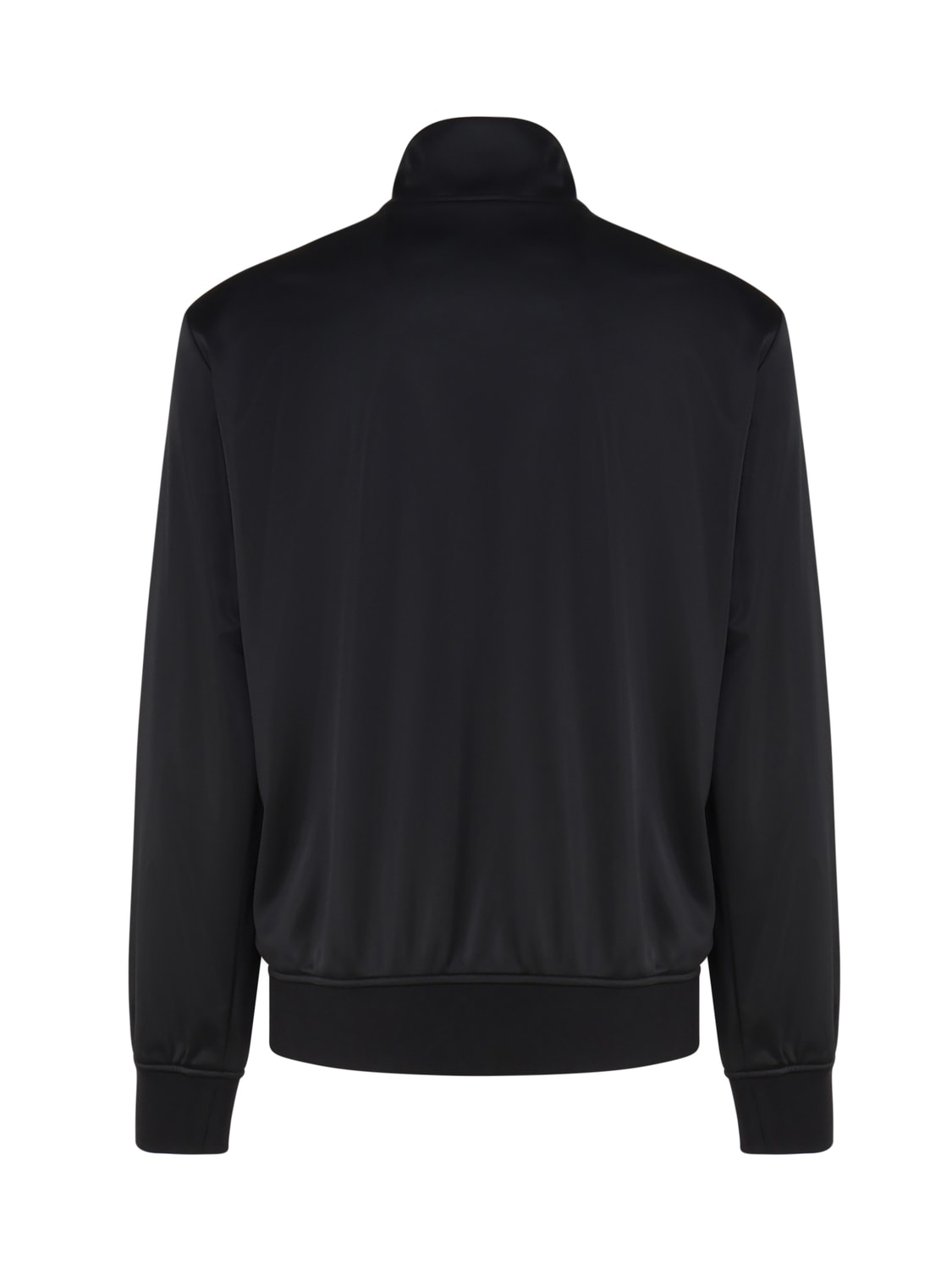 Shop Dolce & Gabbana Sweatshirt In Technical Jersey With Logoed Label In Black