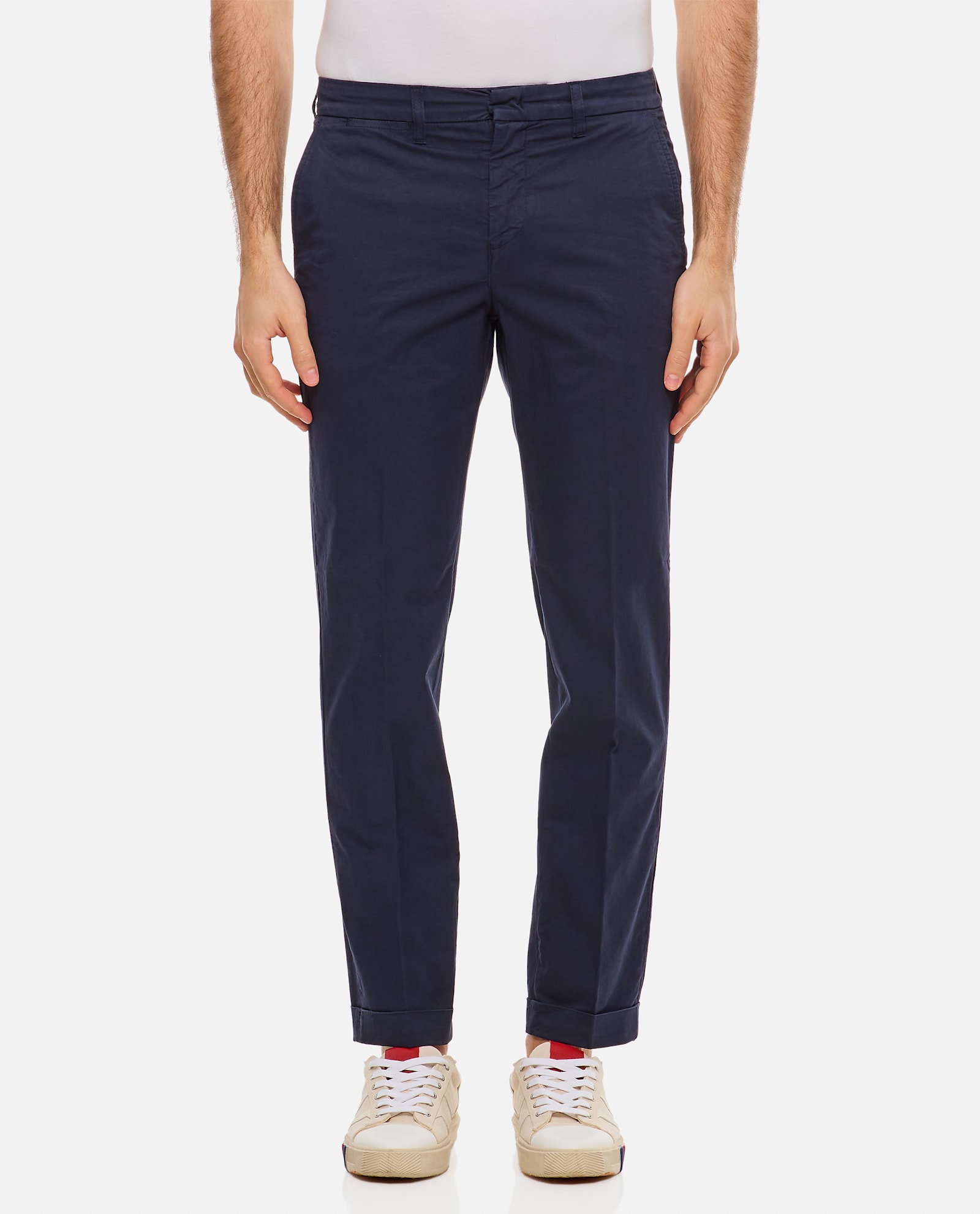 Fay Capri Pants In Cotton Gabardine