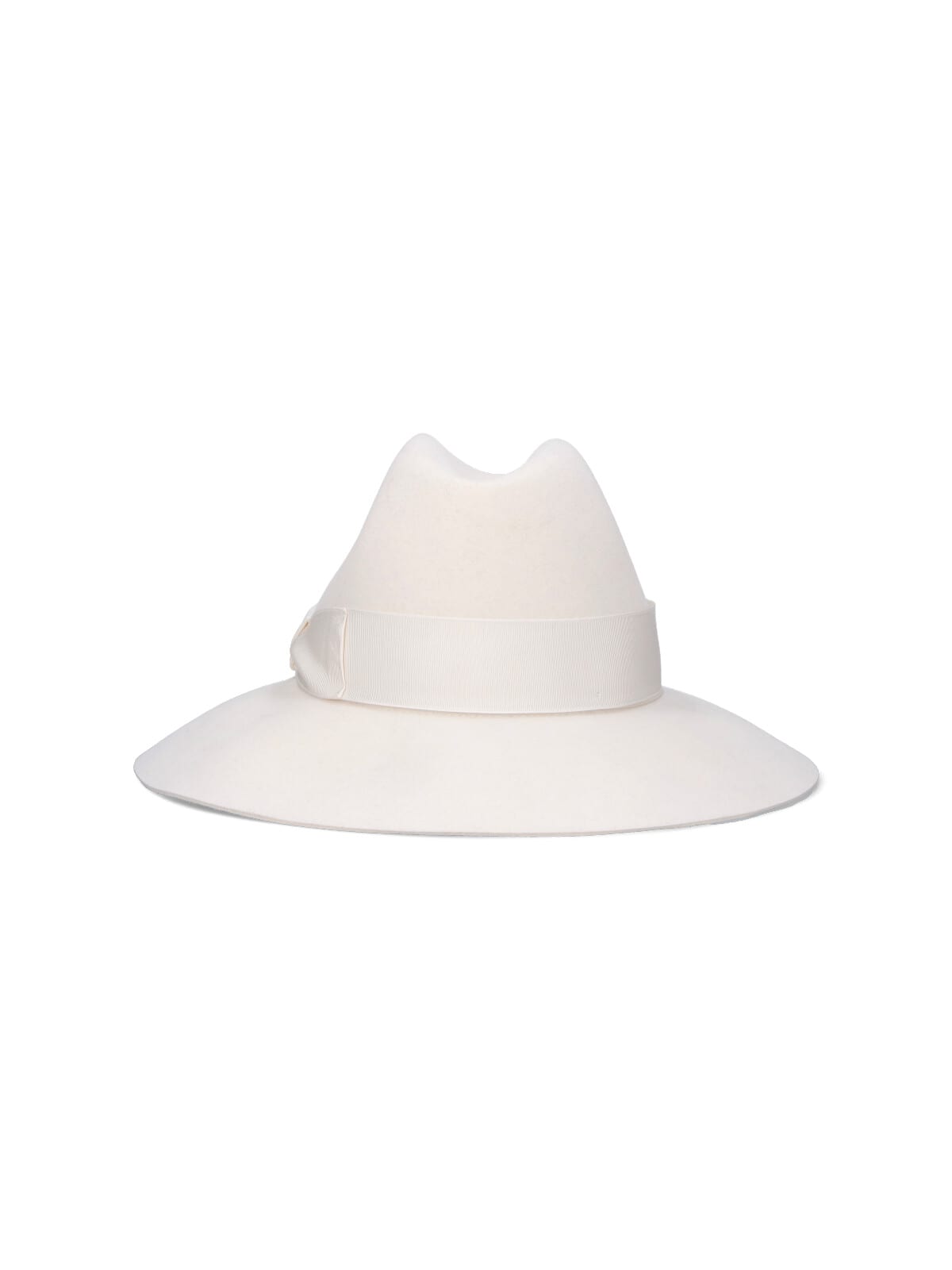 Borsalino Monica Ribbon Hat In White