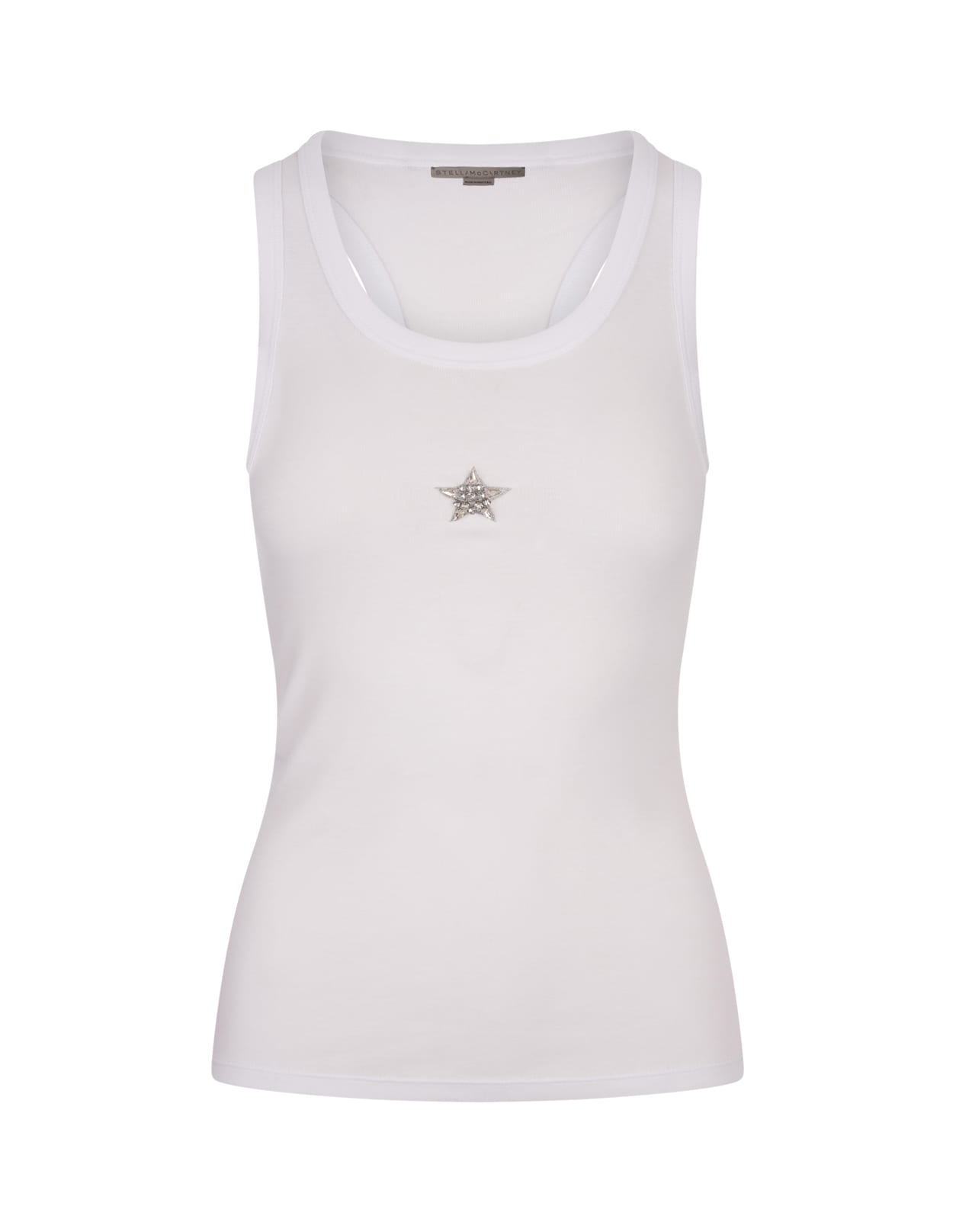 Shop Stella Mccartney White Stella Tank Top