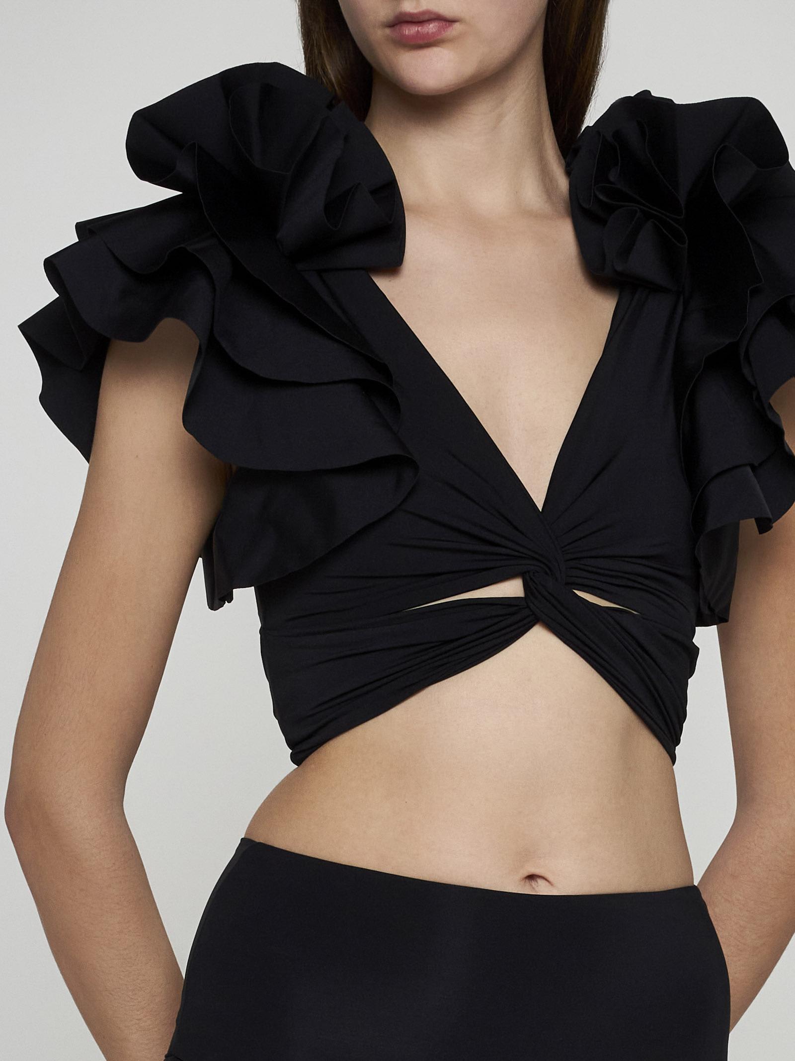 Maygel Coronel Mila Ruffle Two-piece Bikini Set In Black