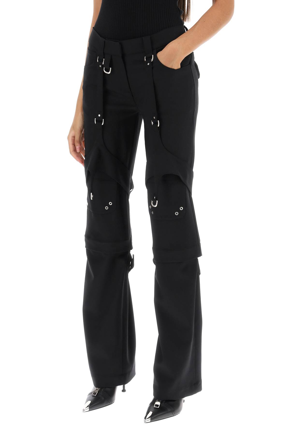 Shop Off-white Cargo Pants In Wool Blend In Black No Color (black)