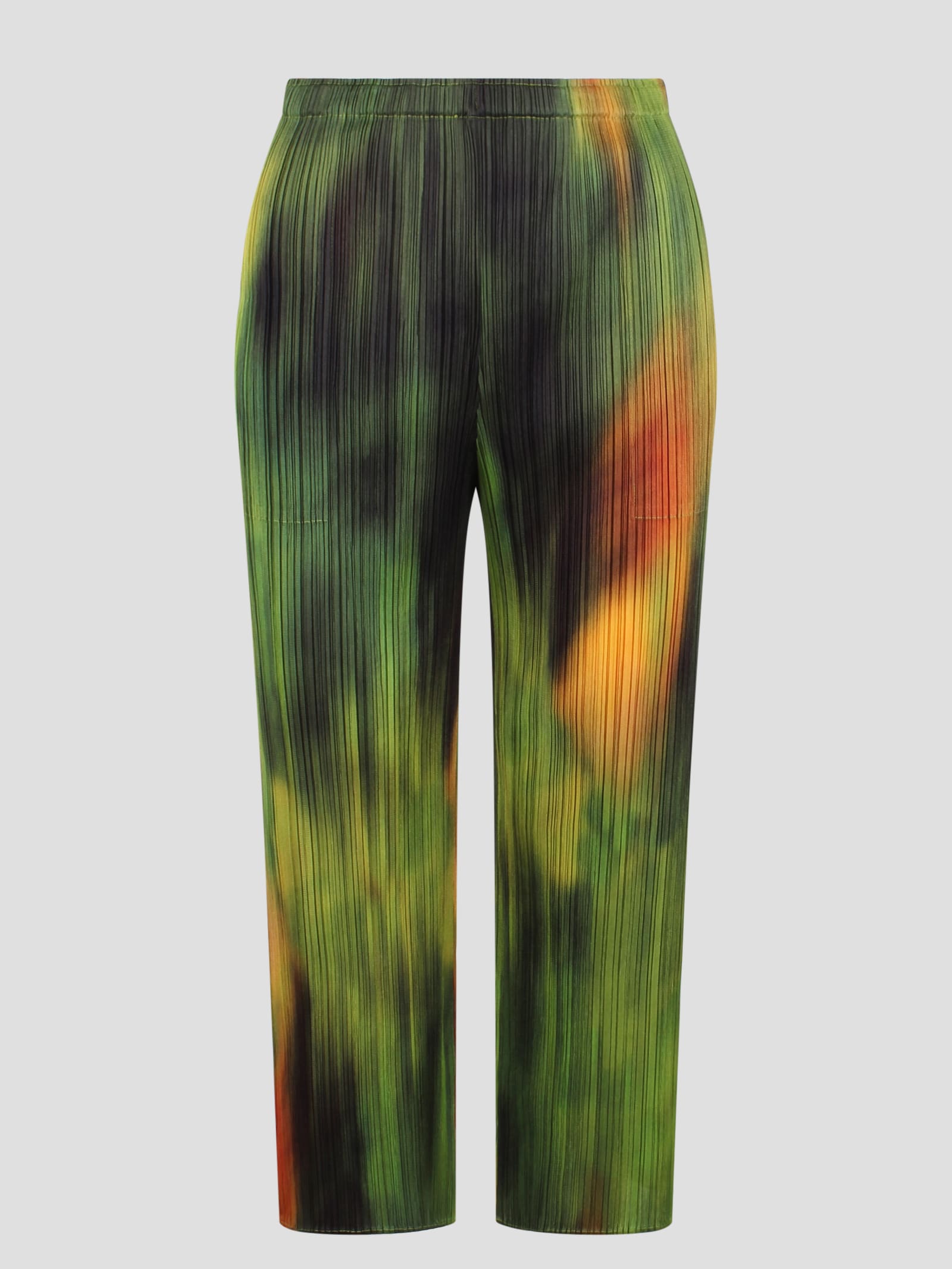 Shop Issey Miyake Turnip & Spinach Trousers In Multicolour