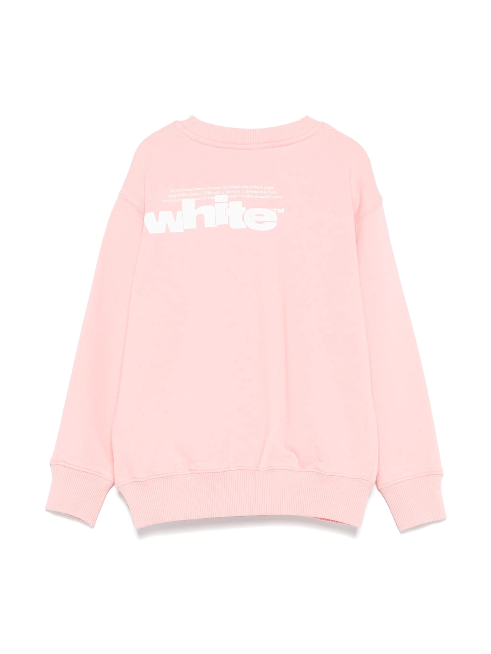 Shop Off-white Type Graphic Crewneck In Pink White