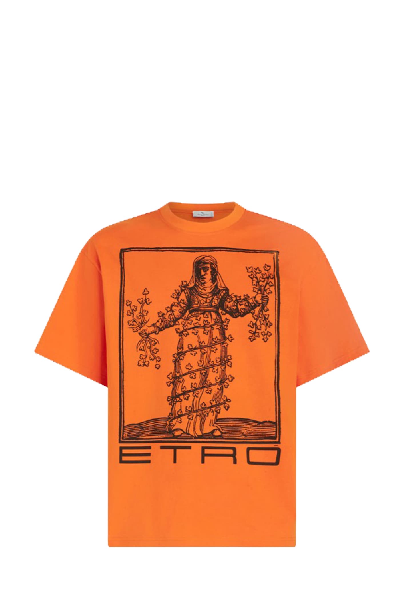 Shop Etro T-shirt In Orange