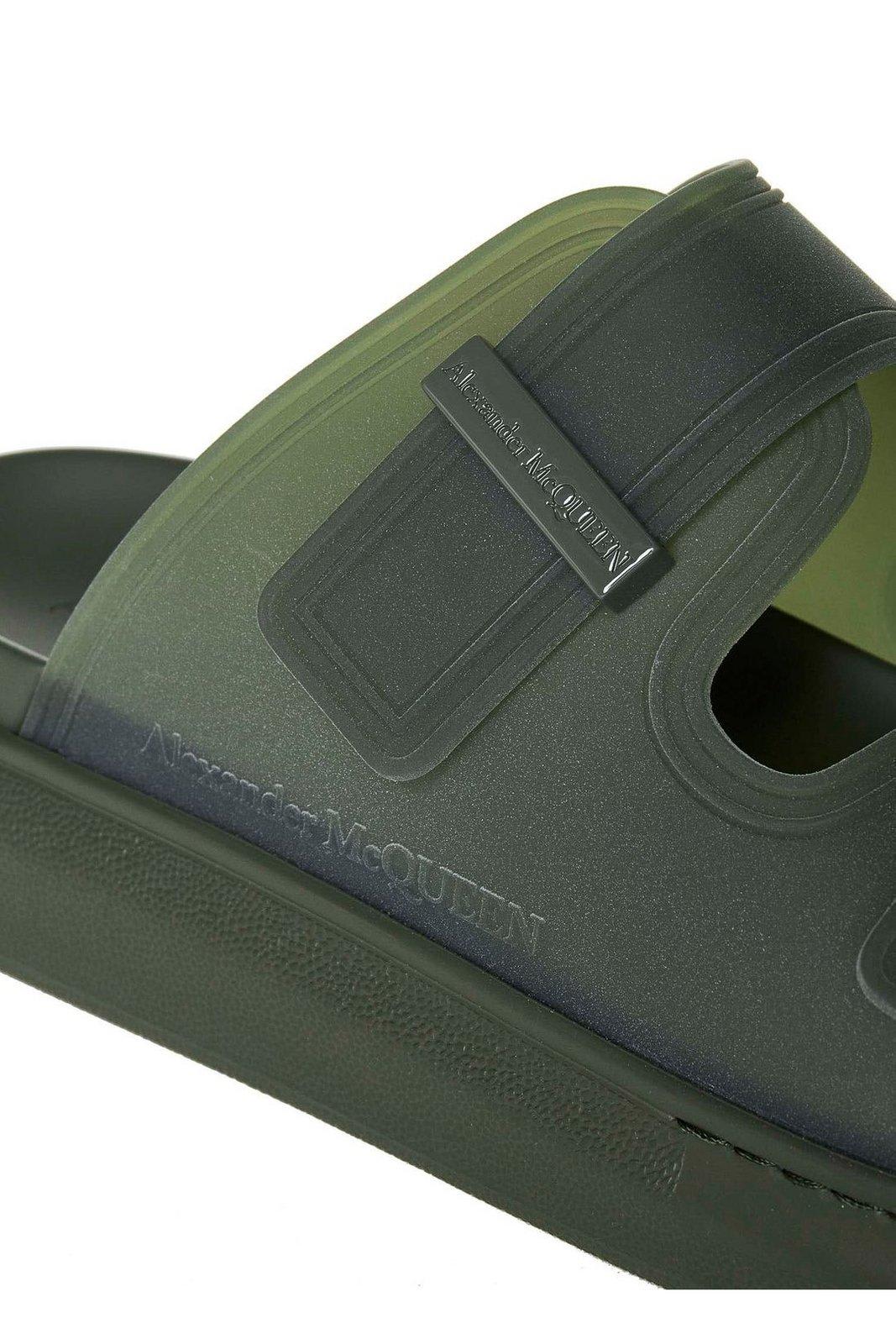 Shop Alexander Mcqueen Slip-on Sandals In Khaki/khaki