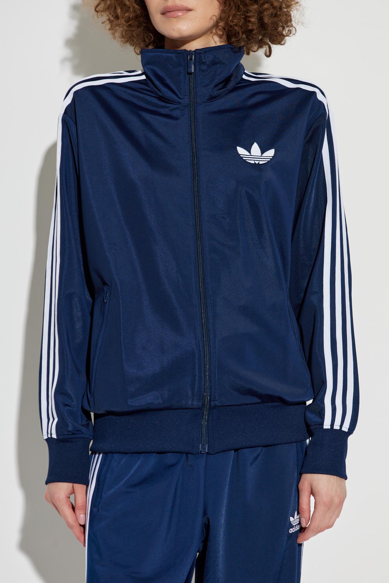 Adidas Originals Firebird Adicolor Three-stripe Logo Sweatshirt In Blue
