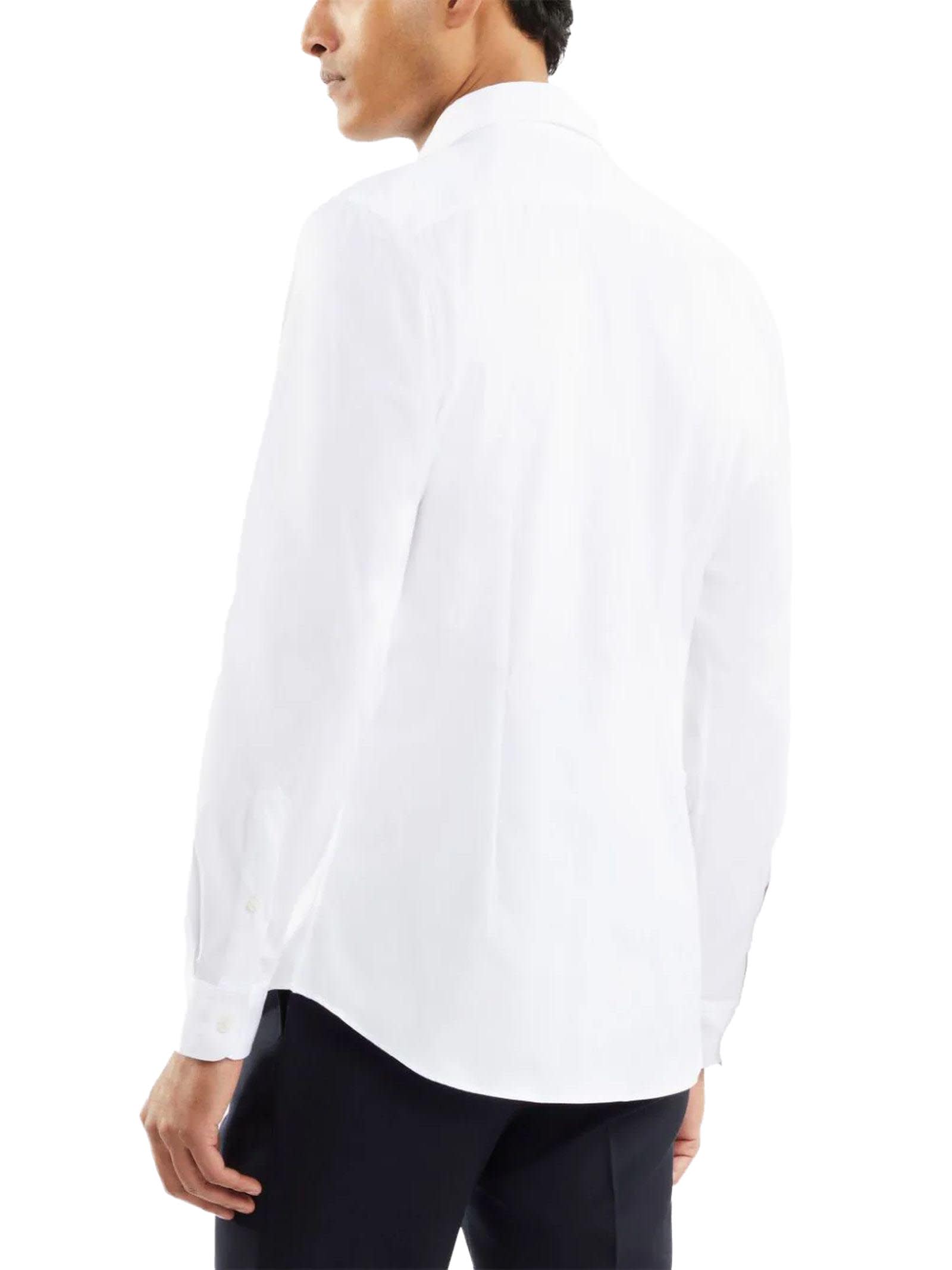 Shop Fay White Stretch-cotton Shirt