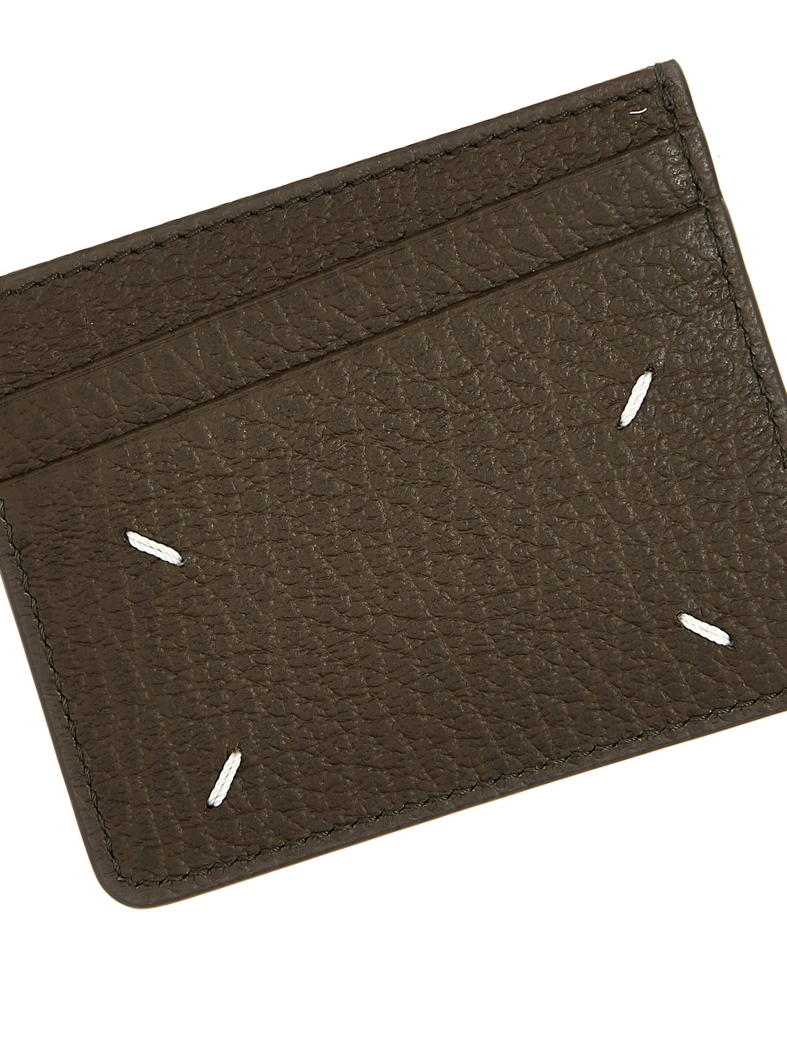 Shop Maison Margiela Four Stitches Card Holder In Brown