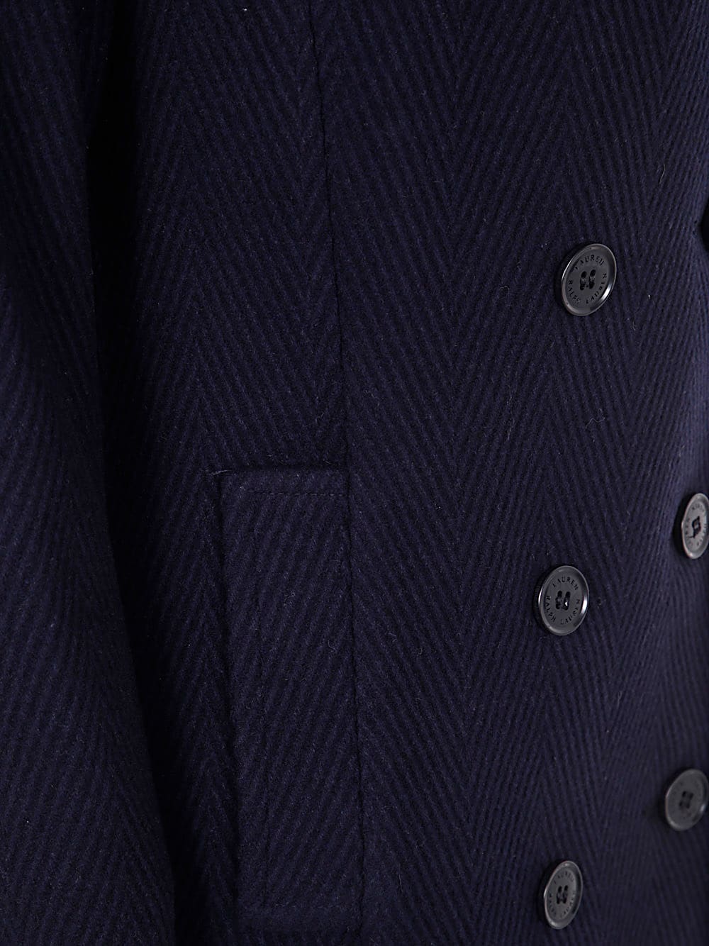 Shop Ralph Lauren Wool Coat Double Breast 50`` Lined In Regal Navy