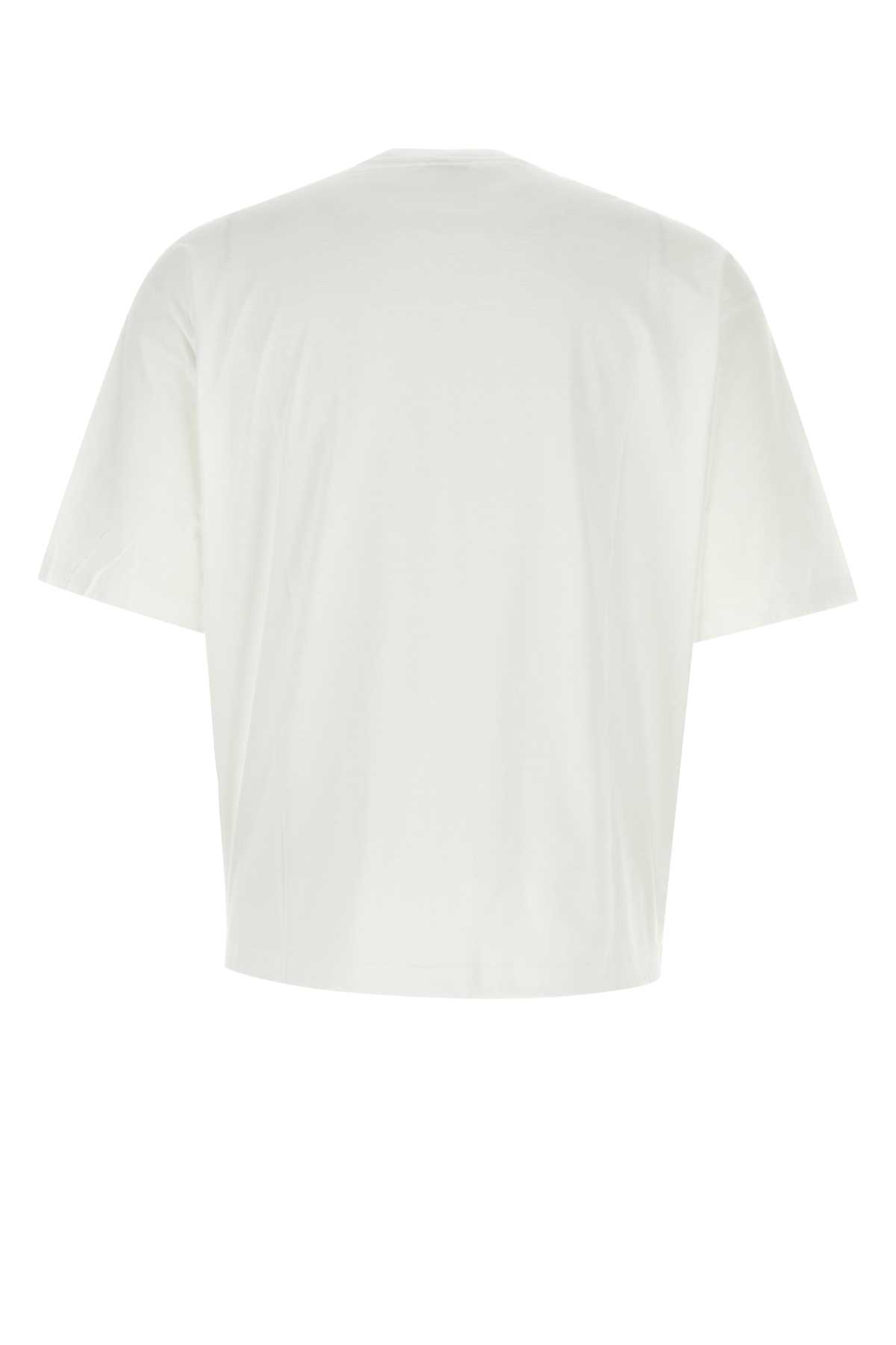 Lanvin White Cotton Oversize T-shirt In Opticwhite