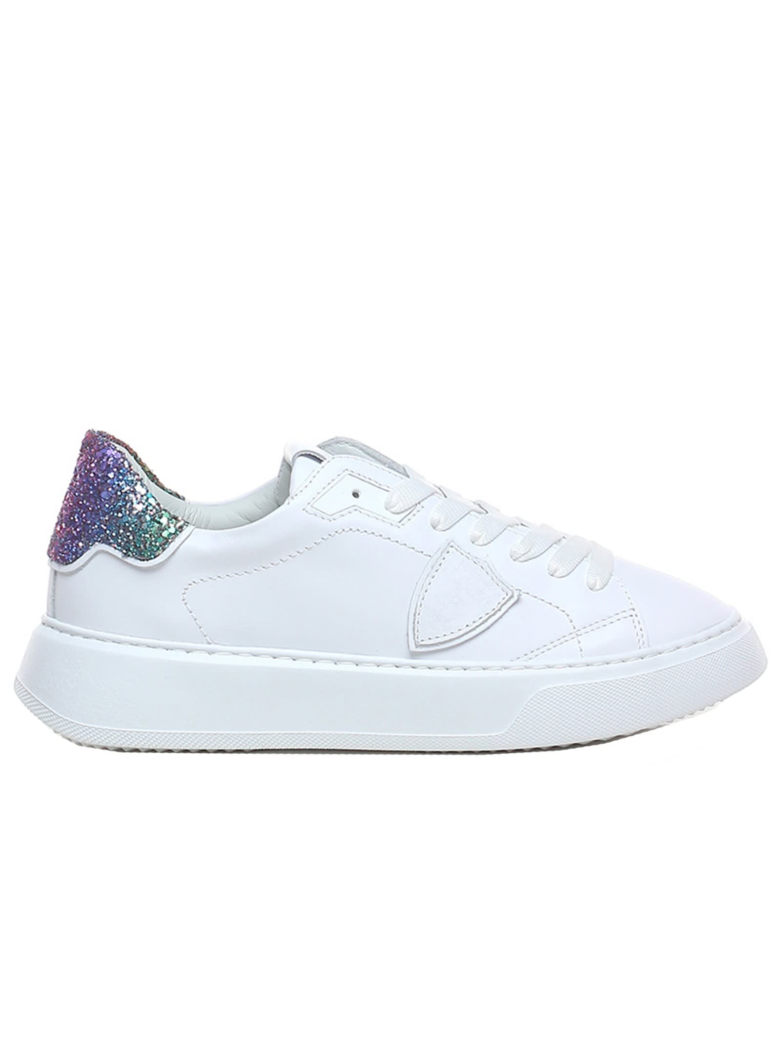 Philippe Model White/multi Leather Sneakers