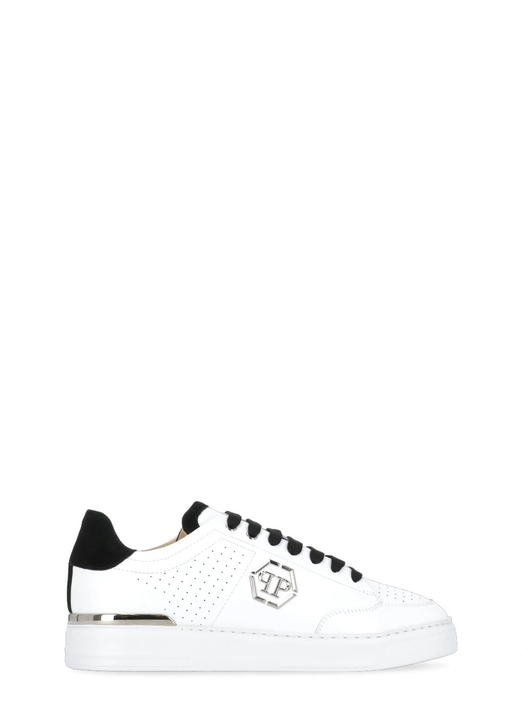 Shop Philipp Plein Lo Top Sneakers In White