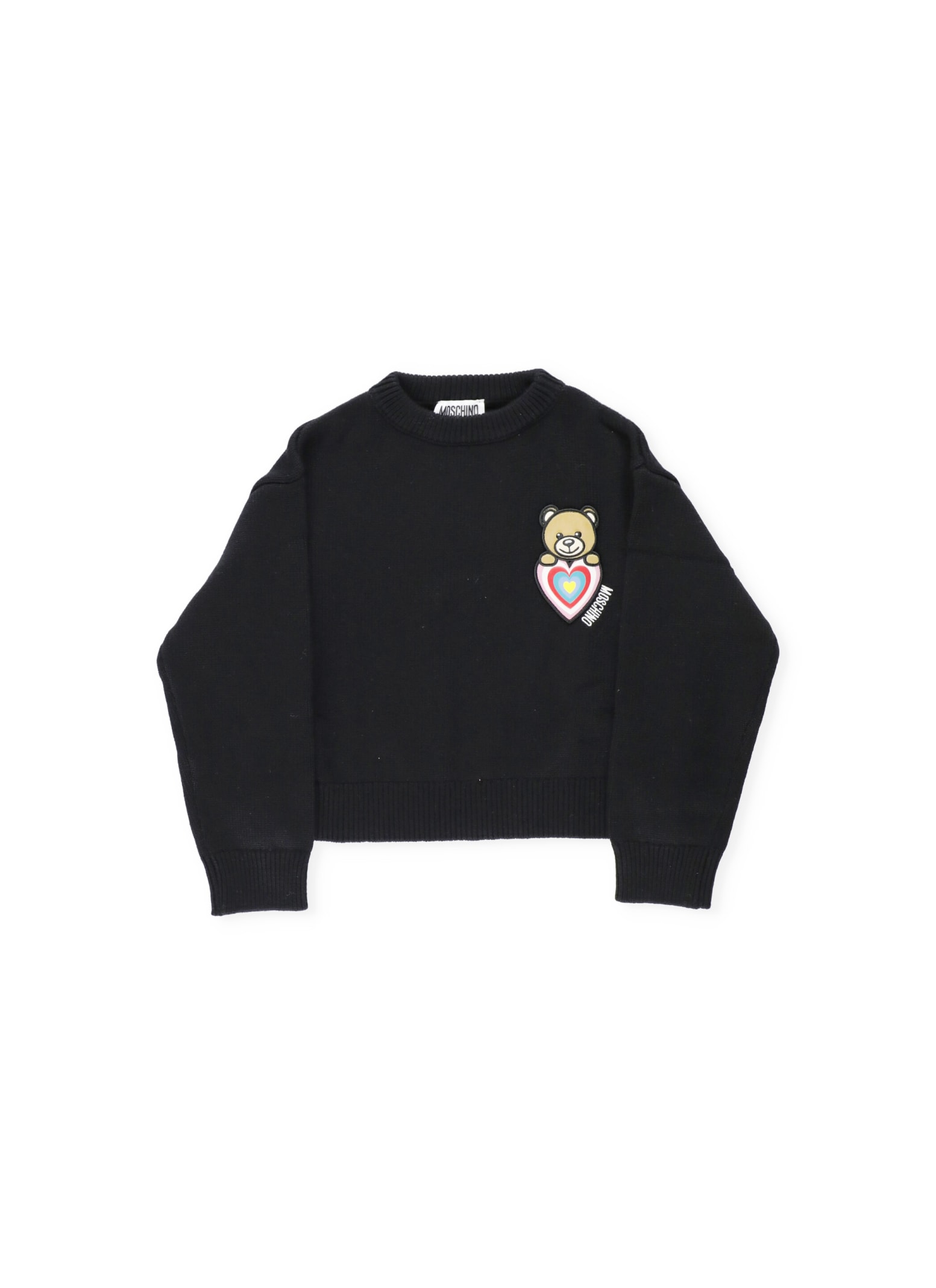 Moschino Sweater With Teddy Bear Heart Patch