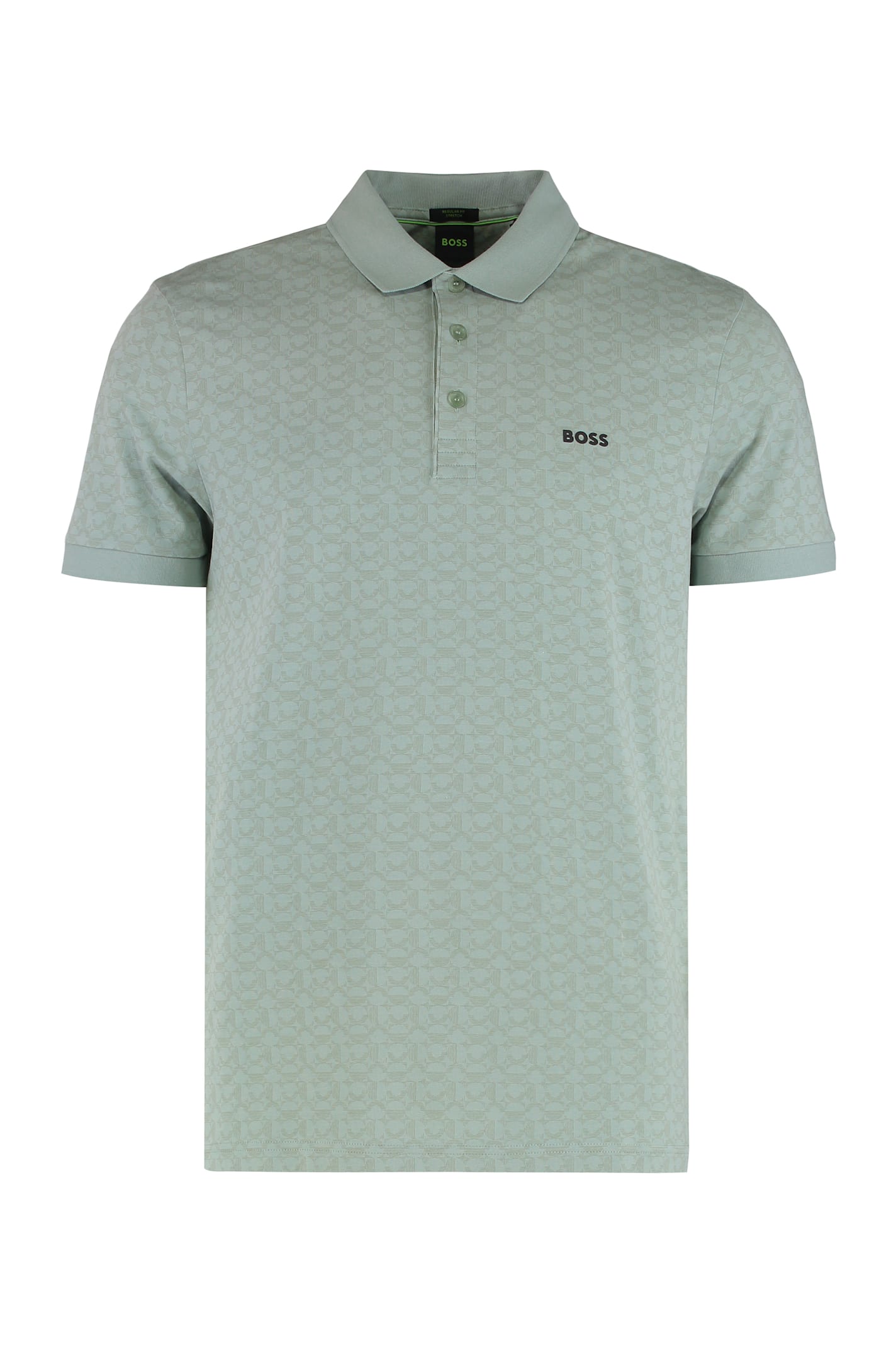 Hugo Boss Boss Mint Green Stretch Cotton Polo Shirt In Green