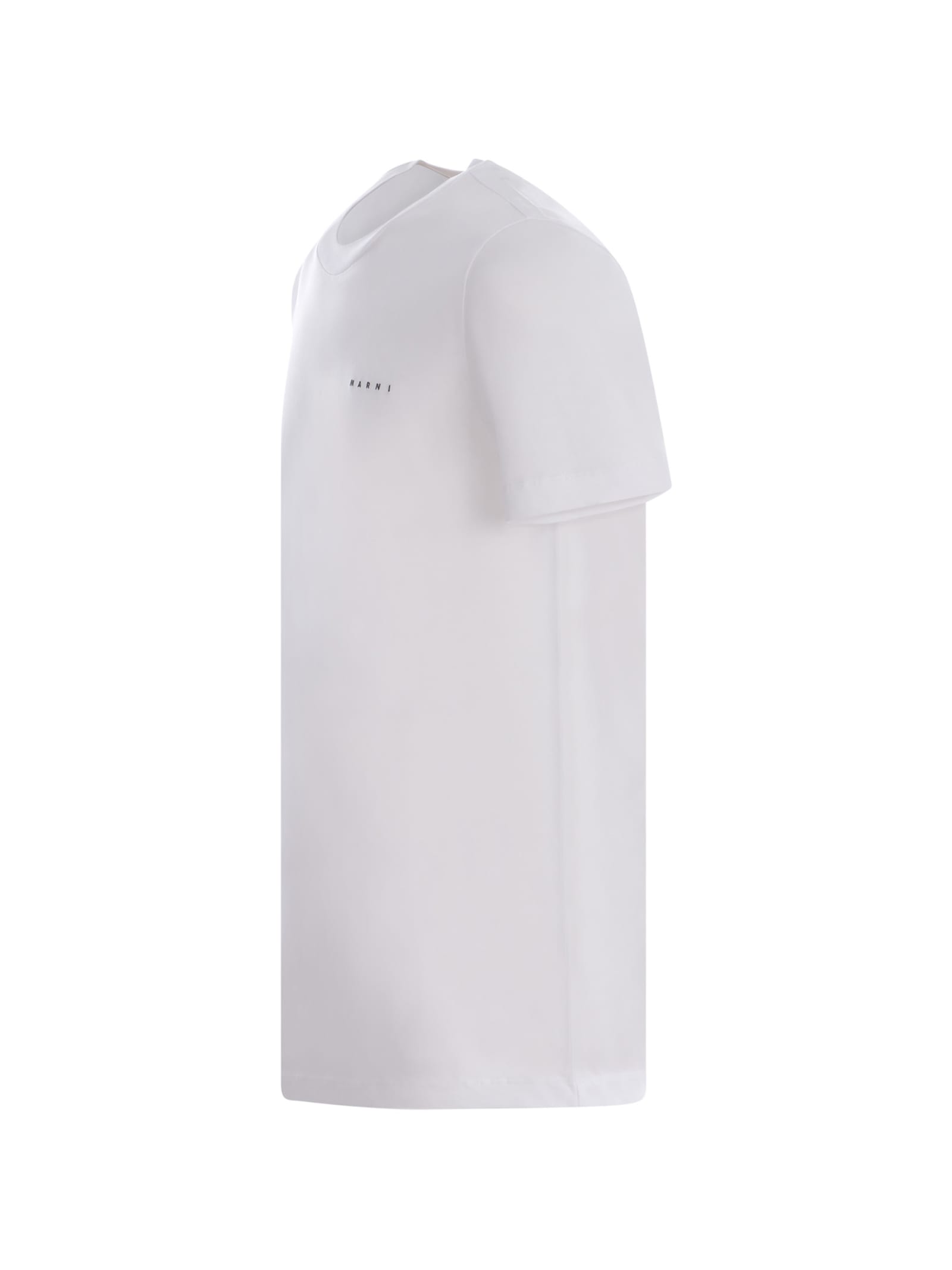 Shop Marni T-shirt  In Cotton In White