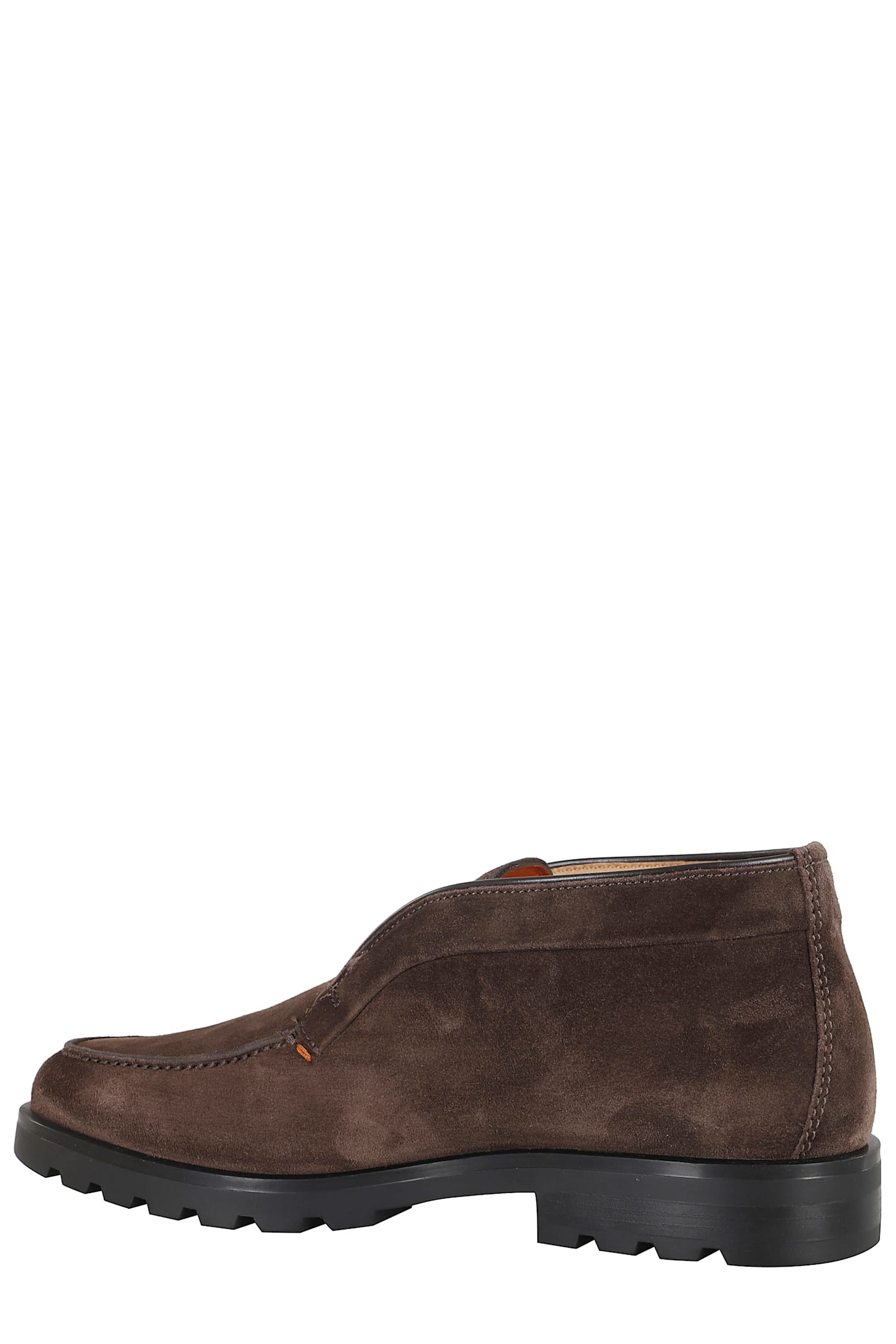 Santoni Slip-ons Desert Suede Loafers Rubber Sole In Brown