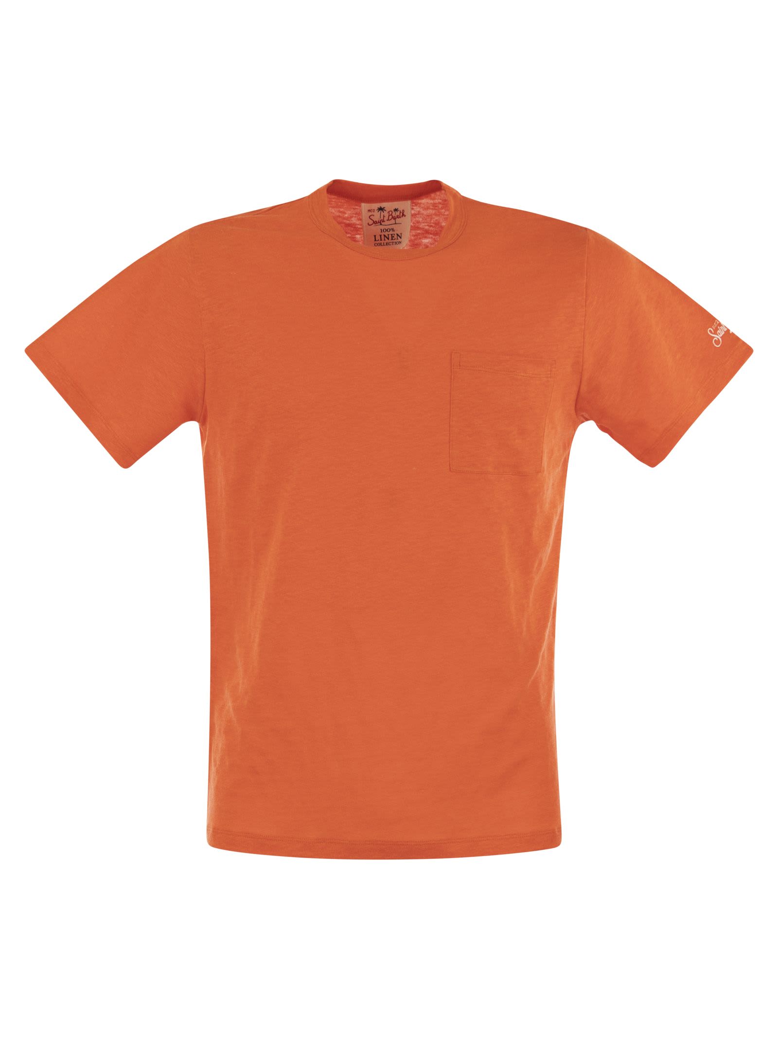 Ecstasea - Linen T-shirt With Pocket