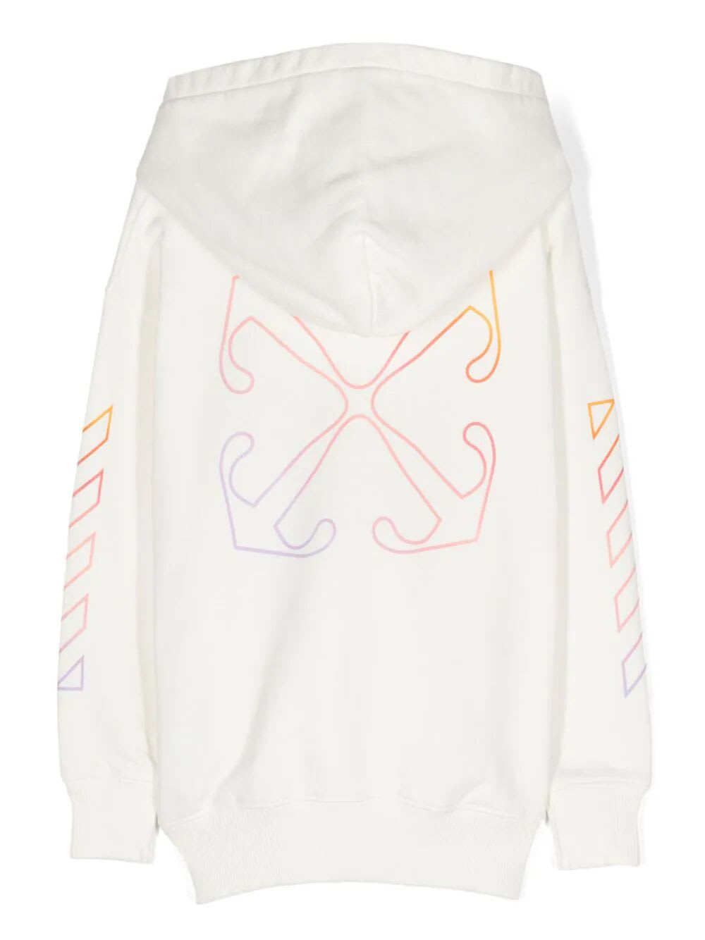 Shop Off-white Arrow Rainbow Hoodie In White Multicolor