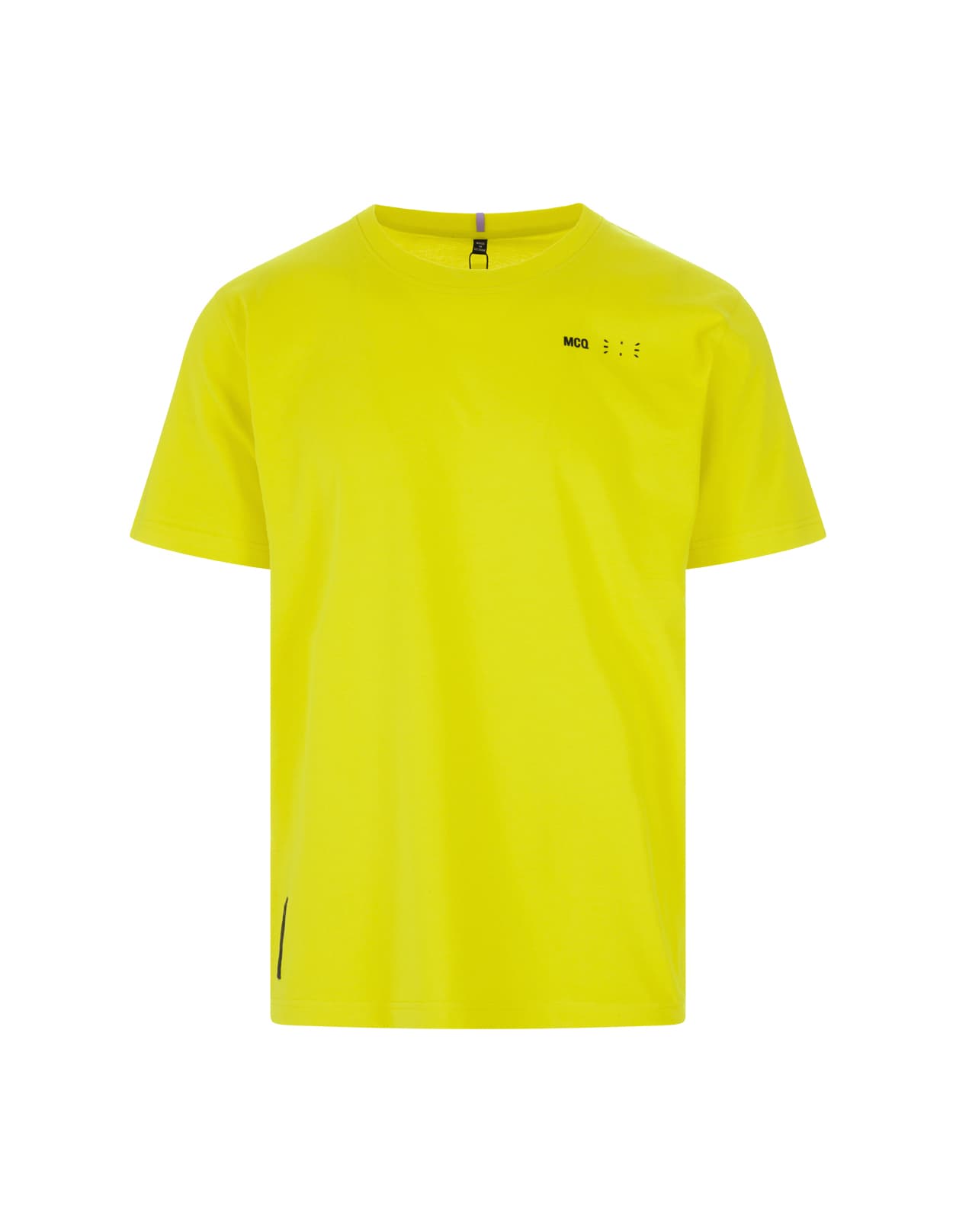 McQ Alexander McQueen Man Yellow T-shirt With Logo